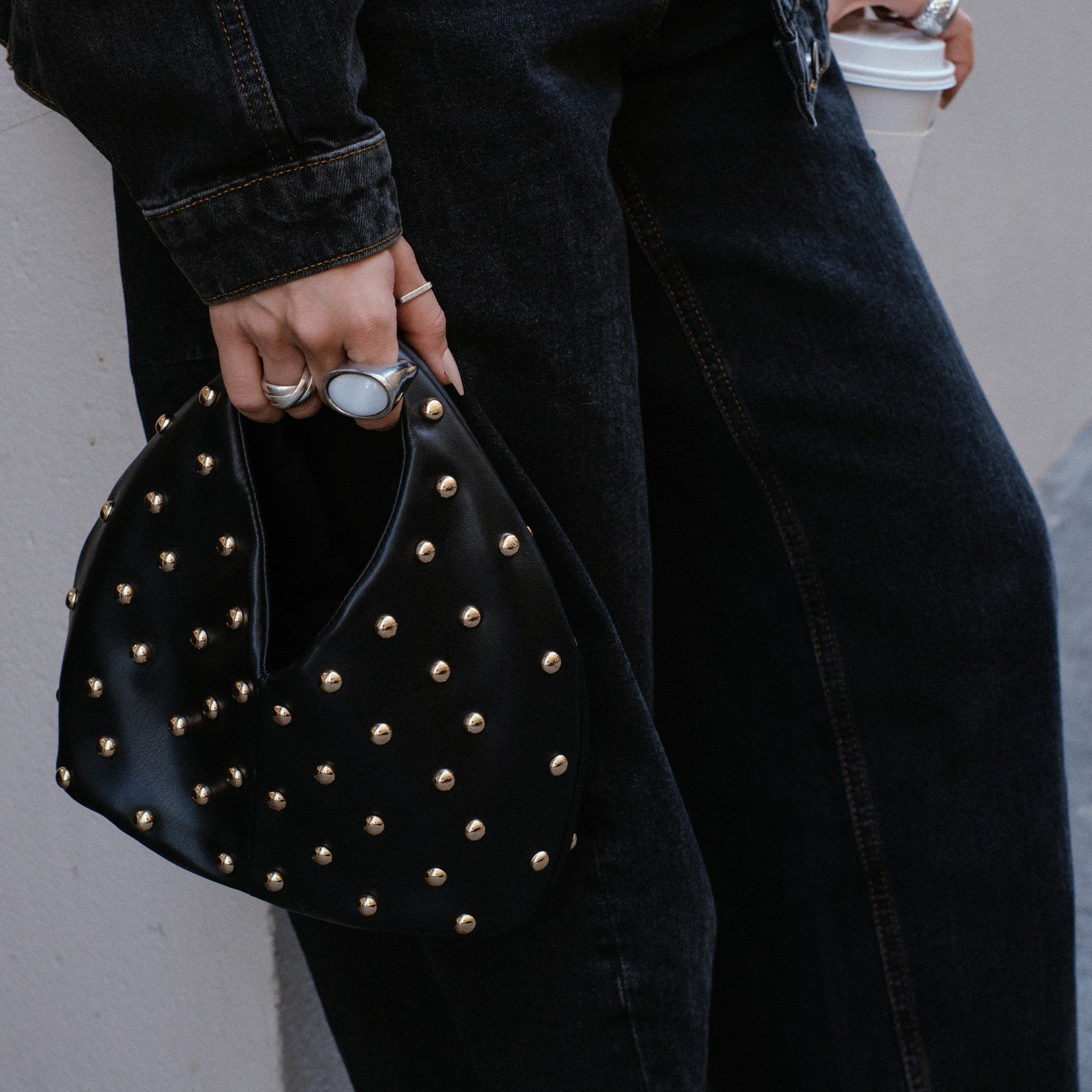 DAHLIA HANDBAG BLACK STELLA - Image 6