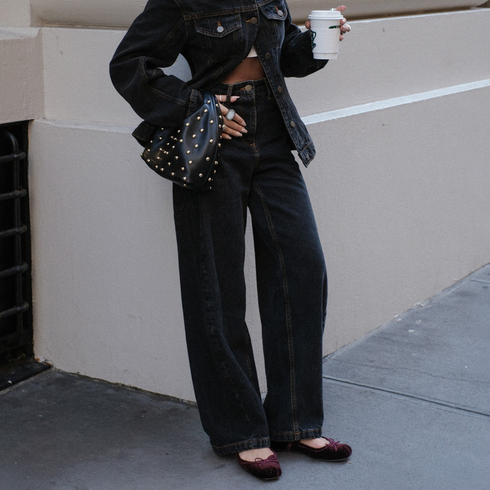 DAHLIA HANDBAG BLACK STELLA - Image 8