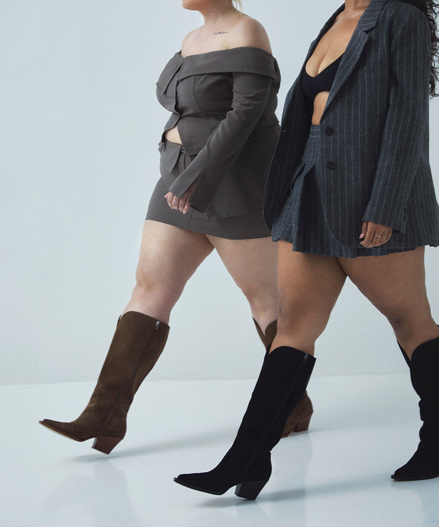RAJ WIDE CALF BOOTS ONYX SUEDE - Image 8