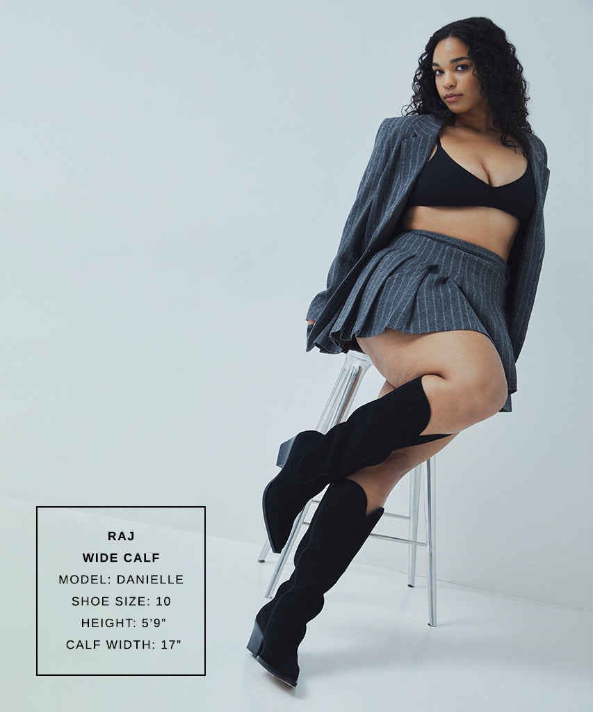 RAJ WIDE CALF BOOTS ONYX SUEDE - Image 3