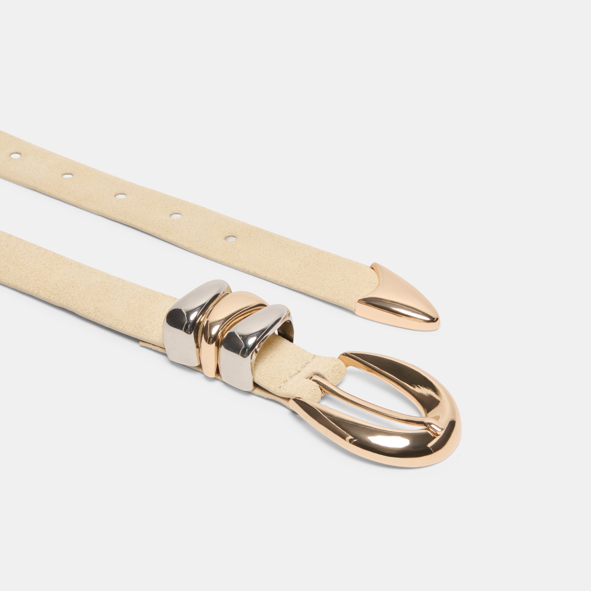 MIXED METAL BUCKLE BELT SAND - Image 3
