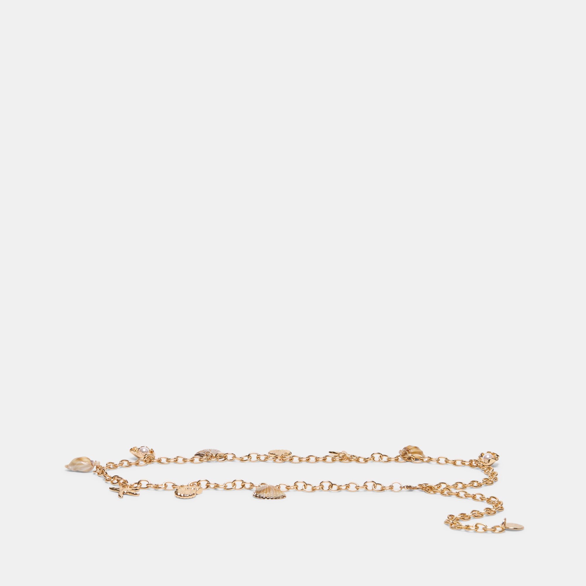 SHELL CHAIN LINK BELT GOLD