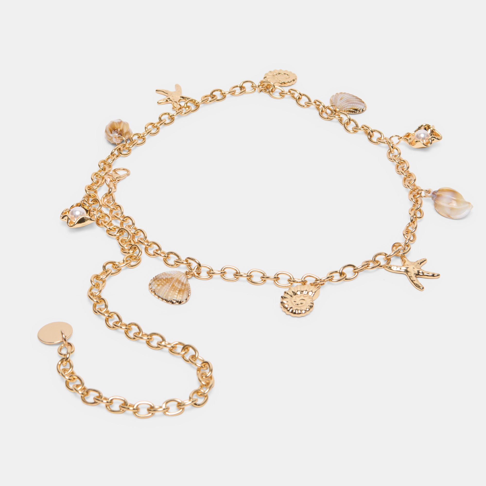 SHELL CHAIN LINK BELT GOLD - Image 5