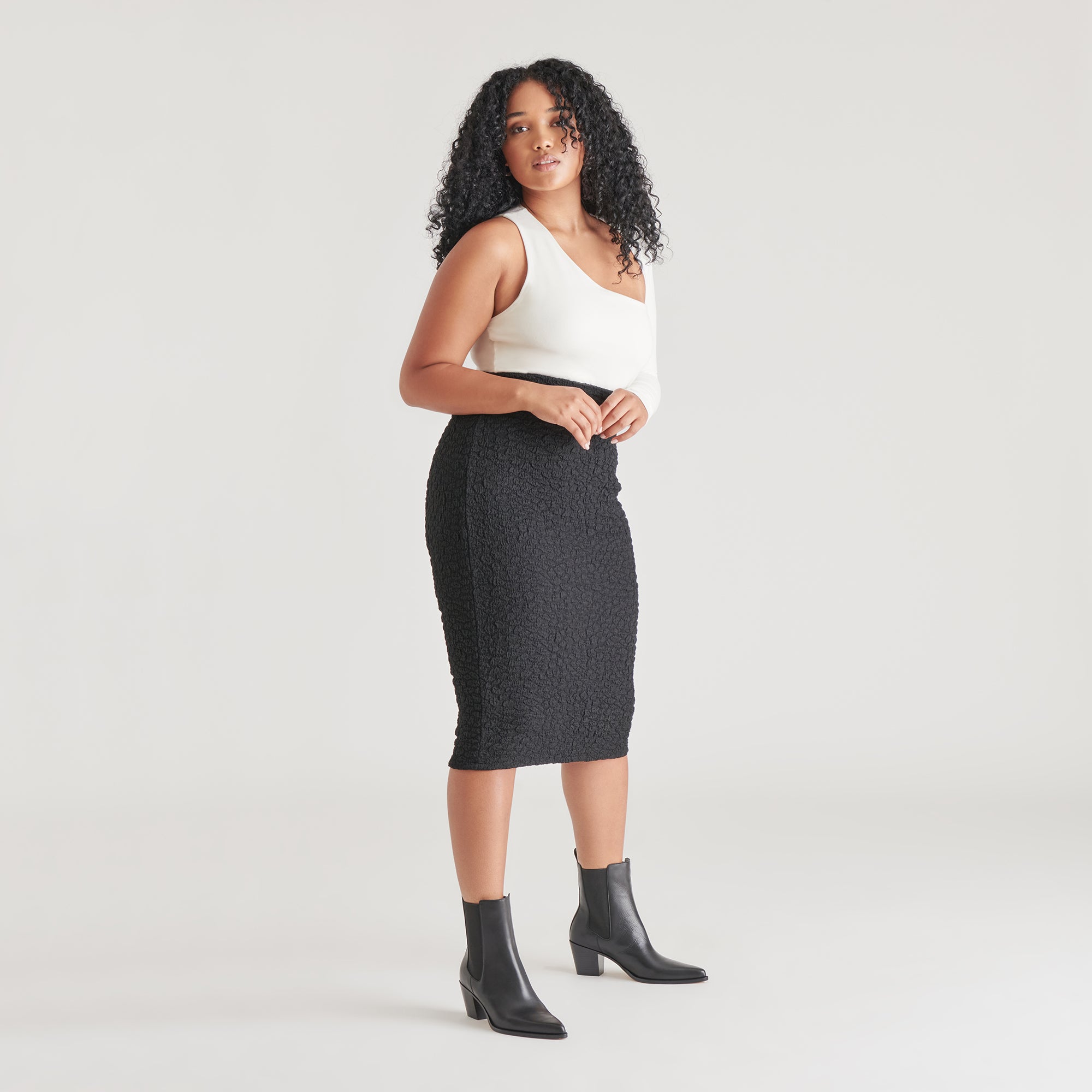 SHADIE H2O WIDE BOOTIES BLACK LEATHER - Image 2