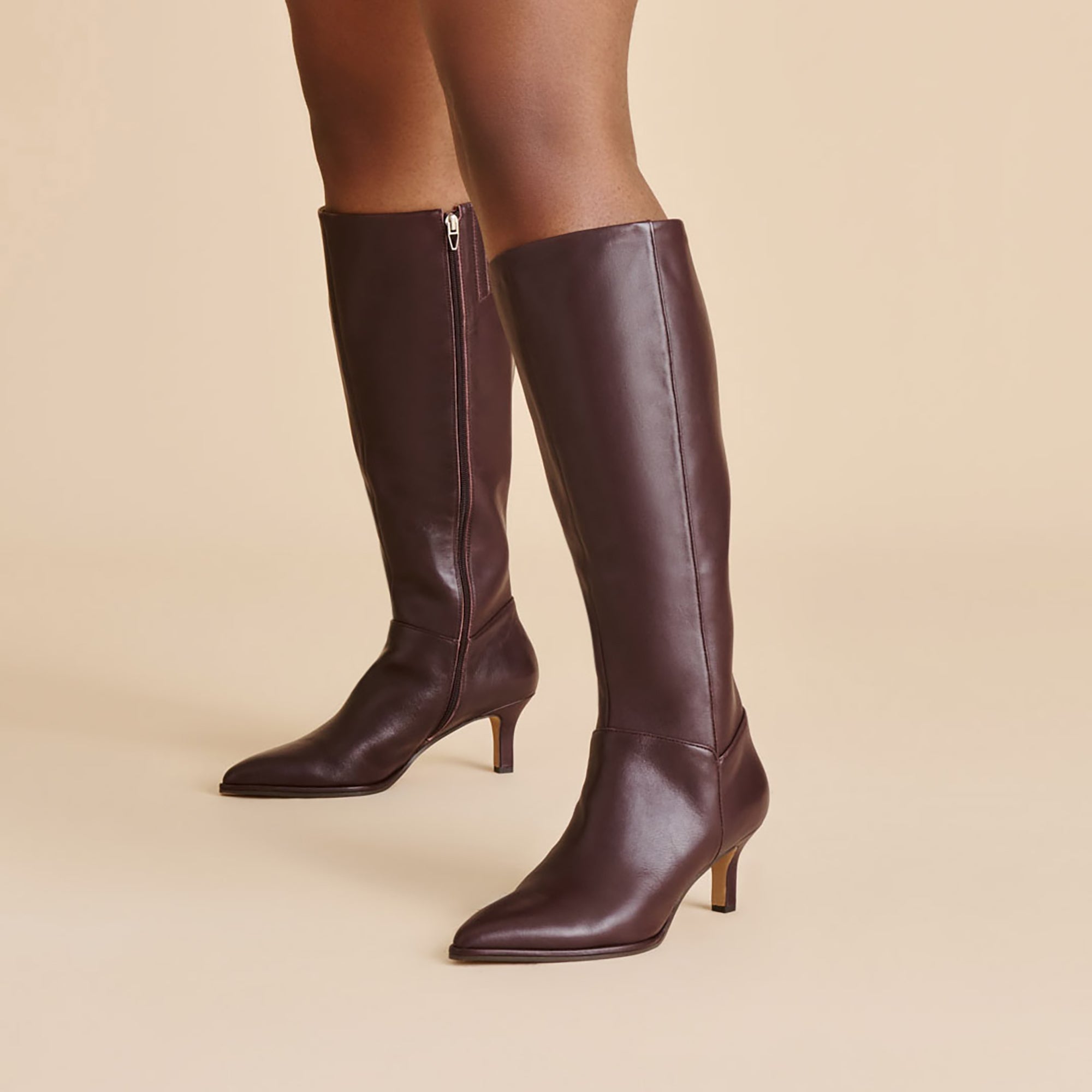 ALDY WIDE CALF BOOTS MULBERRY LEATHER - Image 2