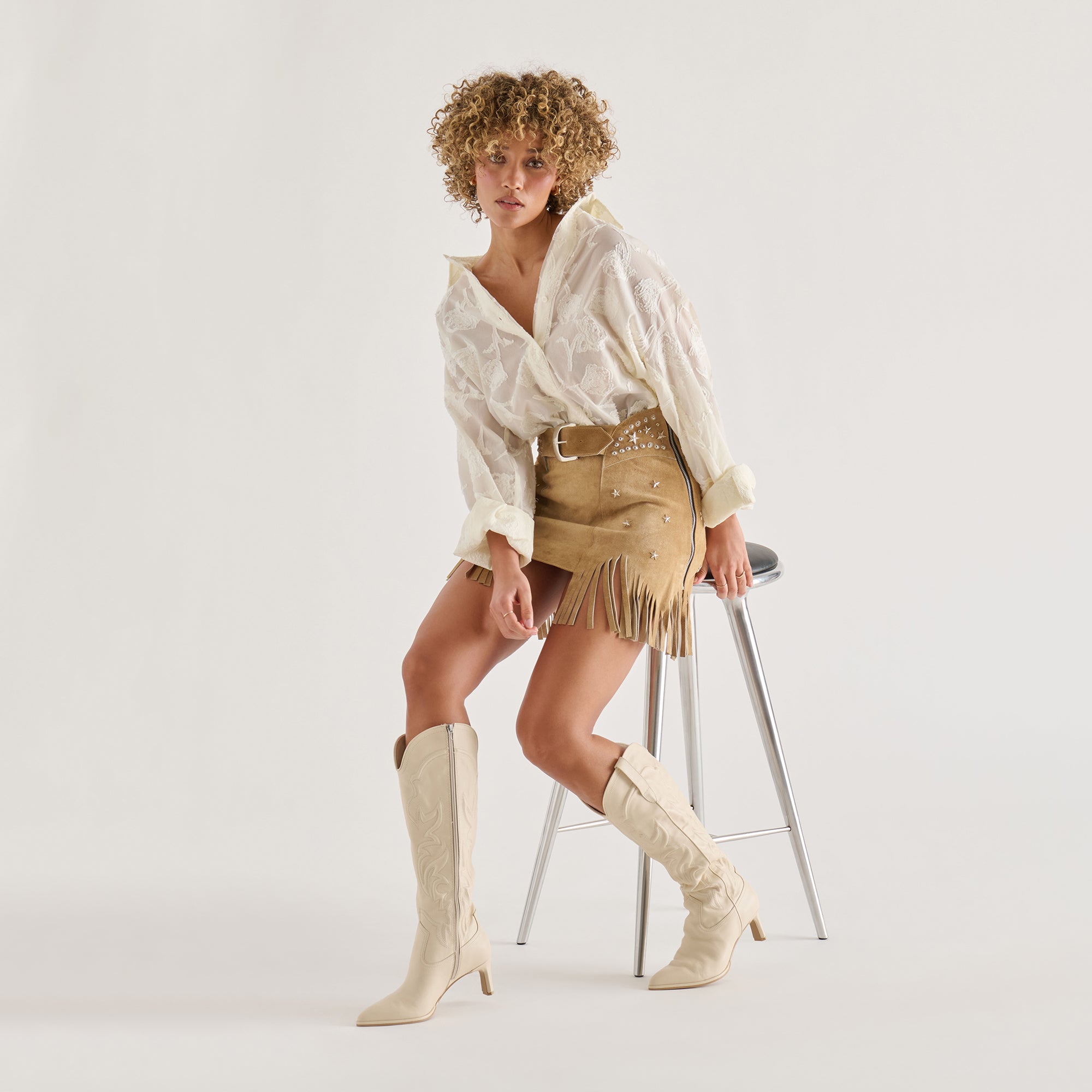 ALISA BOOTS CREME LEATHER - Image 2
