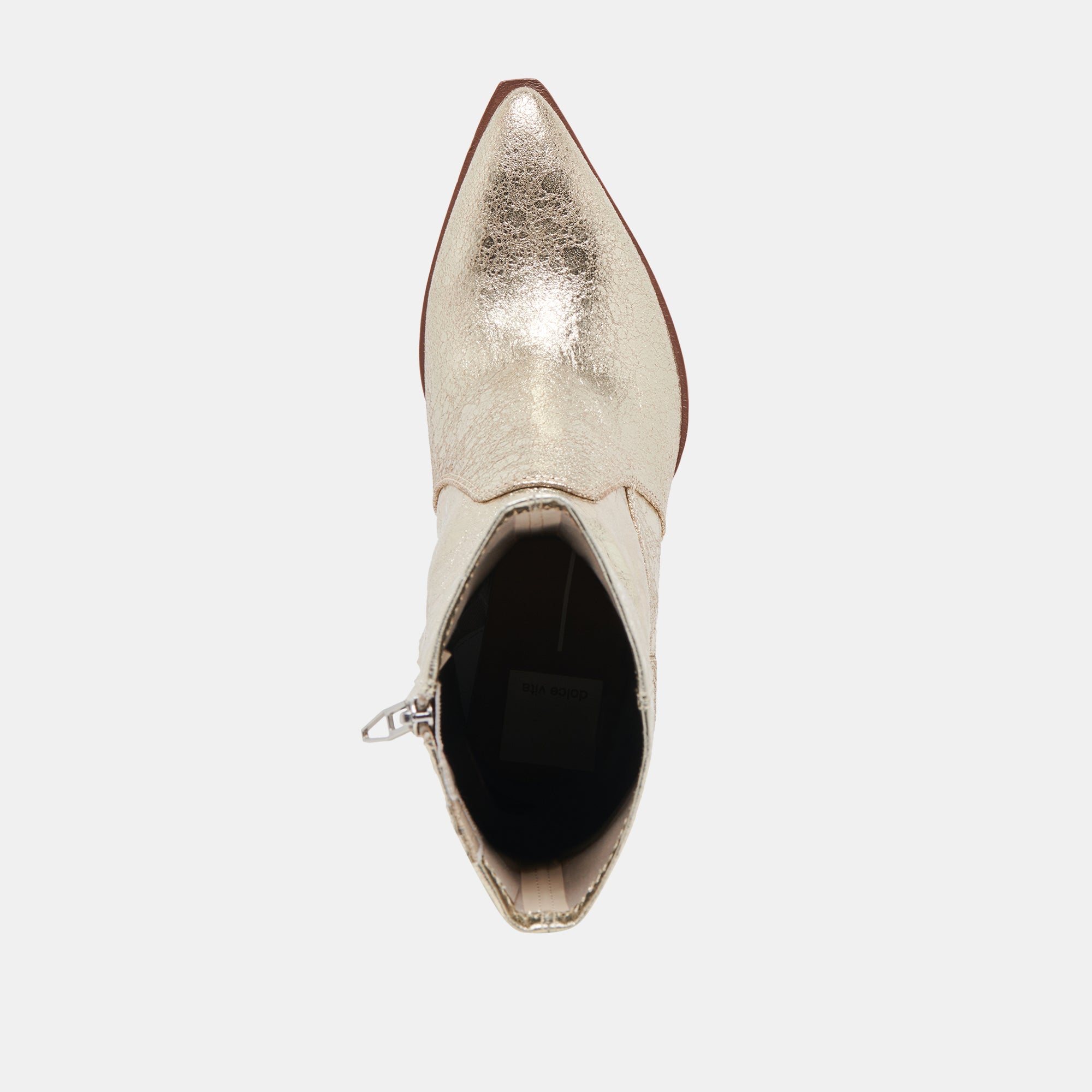 ARYA WIDE CALF BOOTS LIGHT GOLD DISTRESSED LEATHER - Image 9