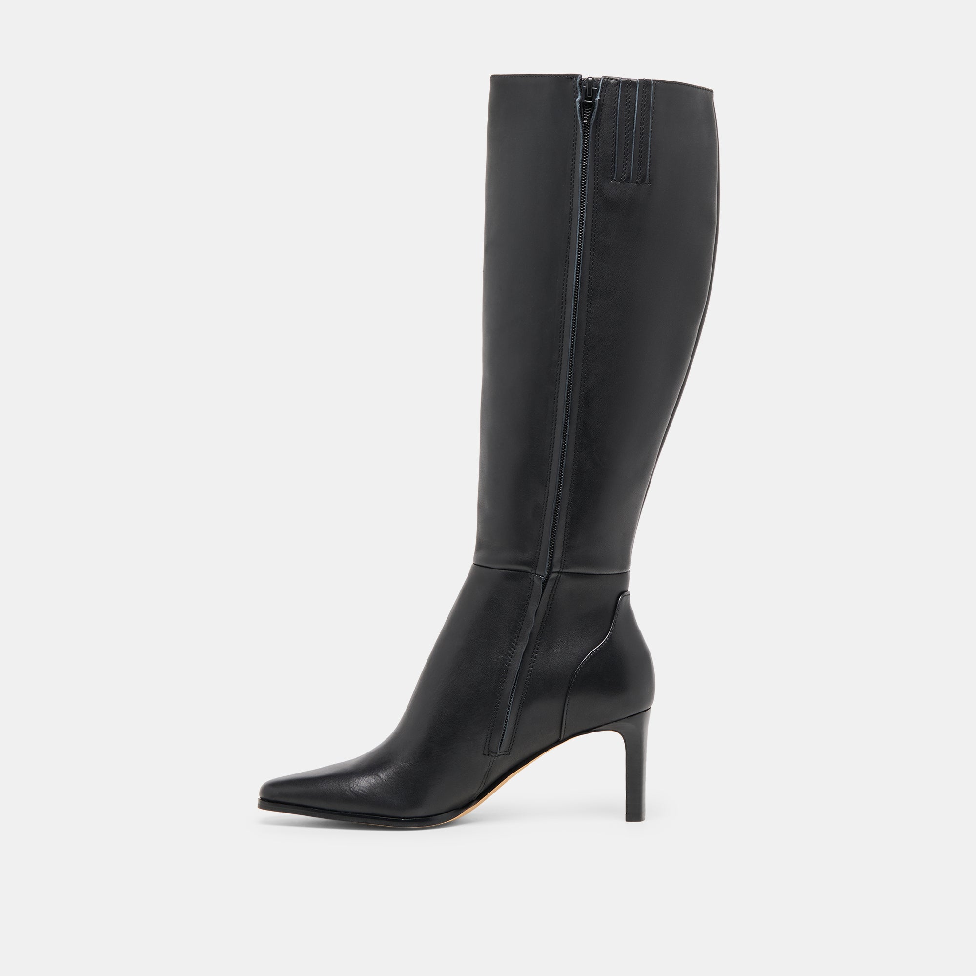EMMI WIDE CALF BOOTS BLACK LEATHER - Image 5