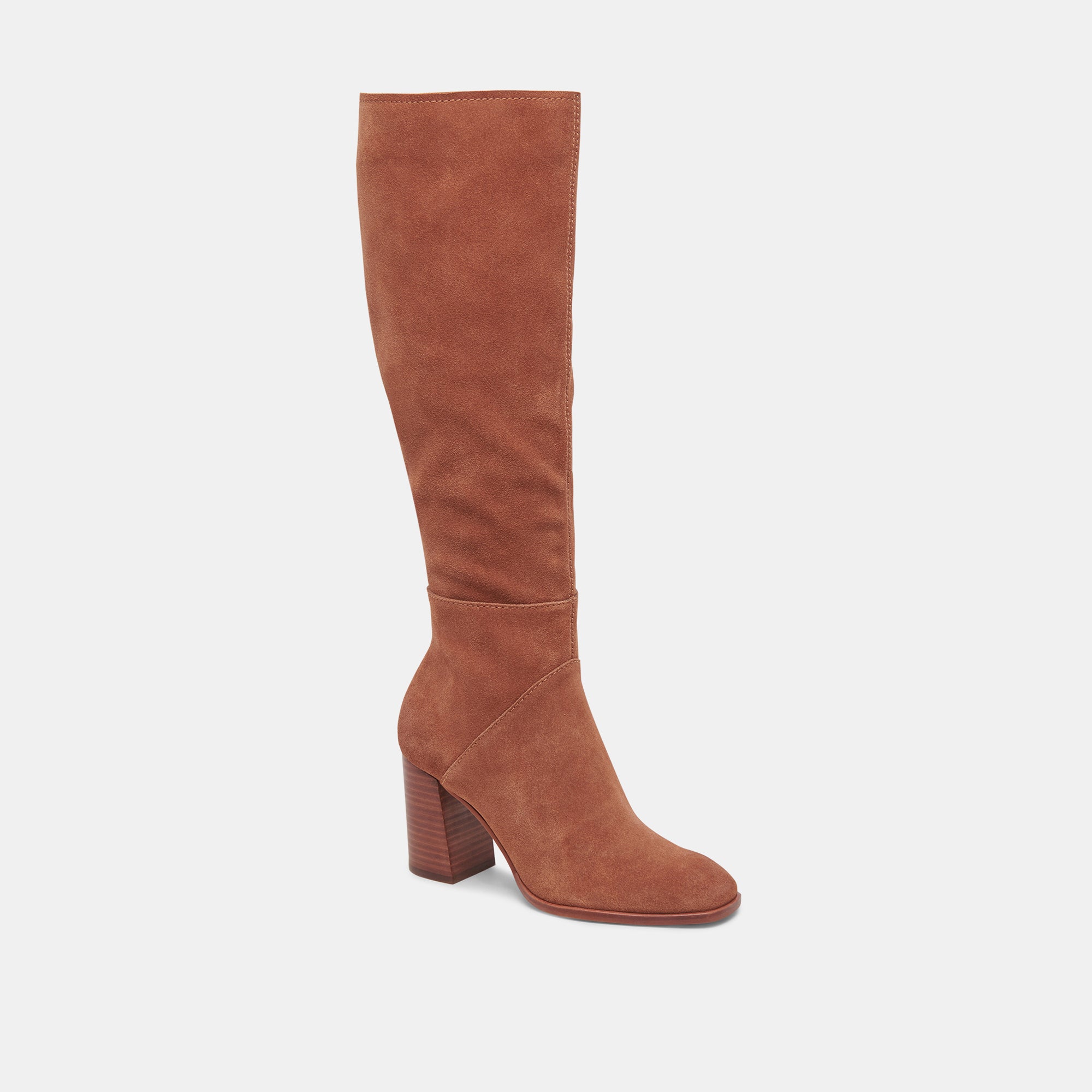 FYNN WIDE CALF BOOTS DK BROWN SUEDE - Image 2