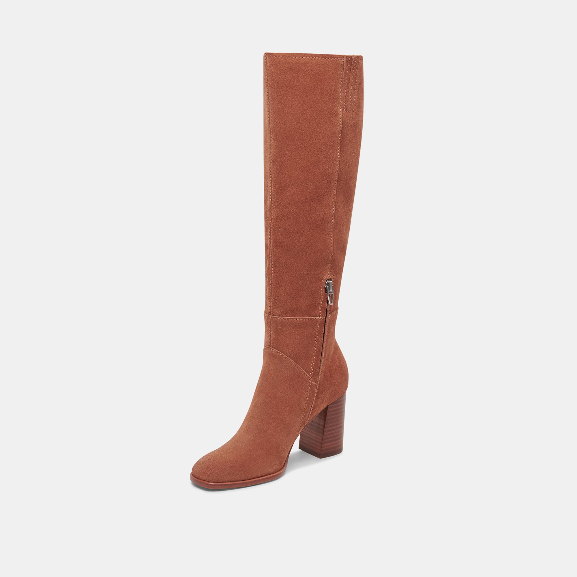 FYNN WIDE CALF BOOTS DK BROWN SUEDE - Image 4