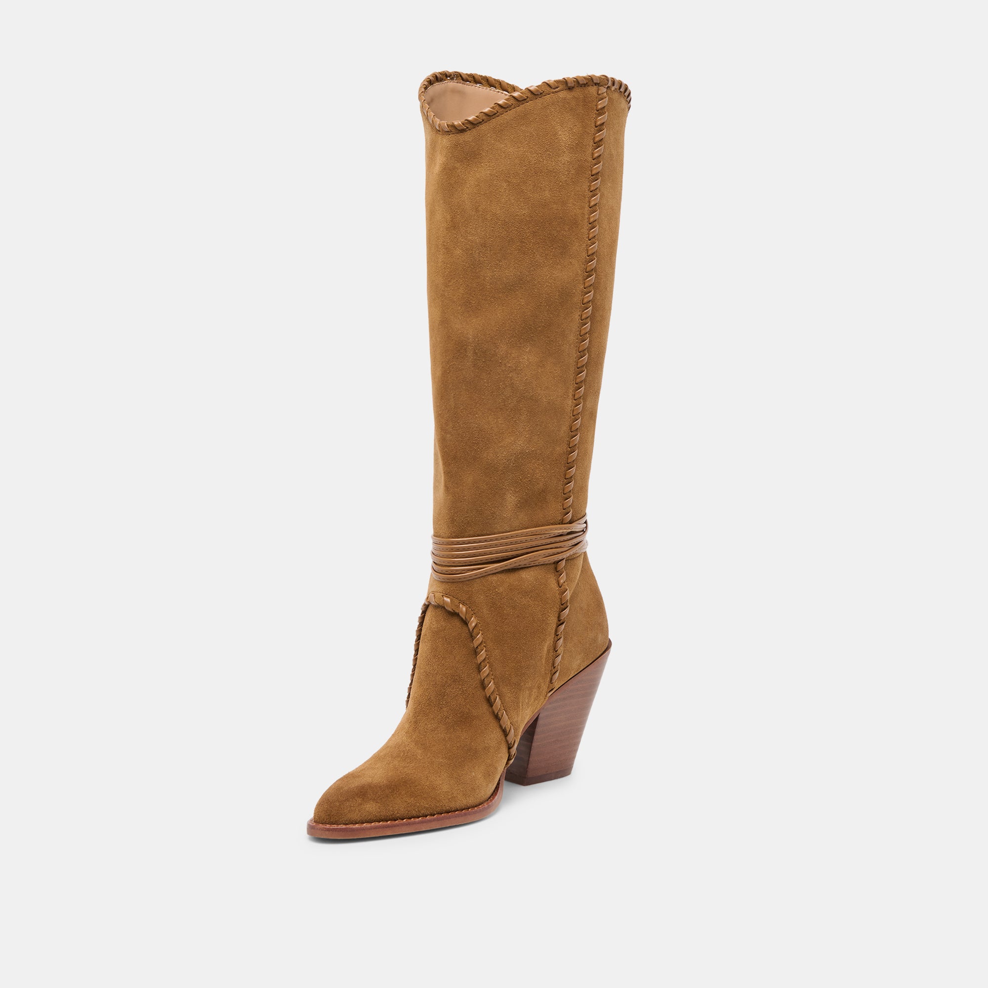 JODY WIDE CALF BOOTS LT BROWN SUEDE - Image 6