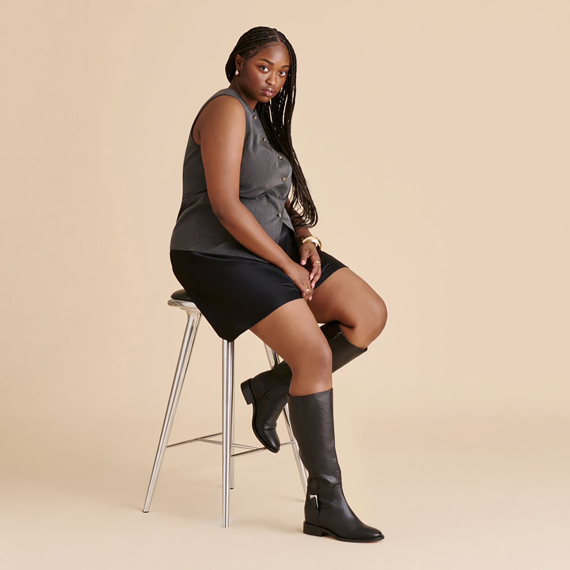 KILIAN H2O WIDE CALF BOOTS BLACK LEATHER - Image 2