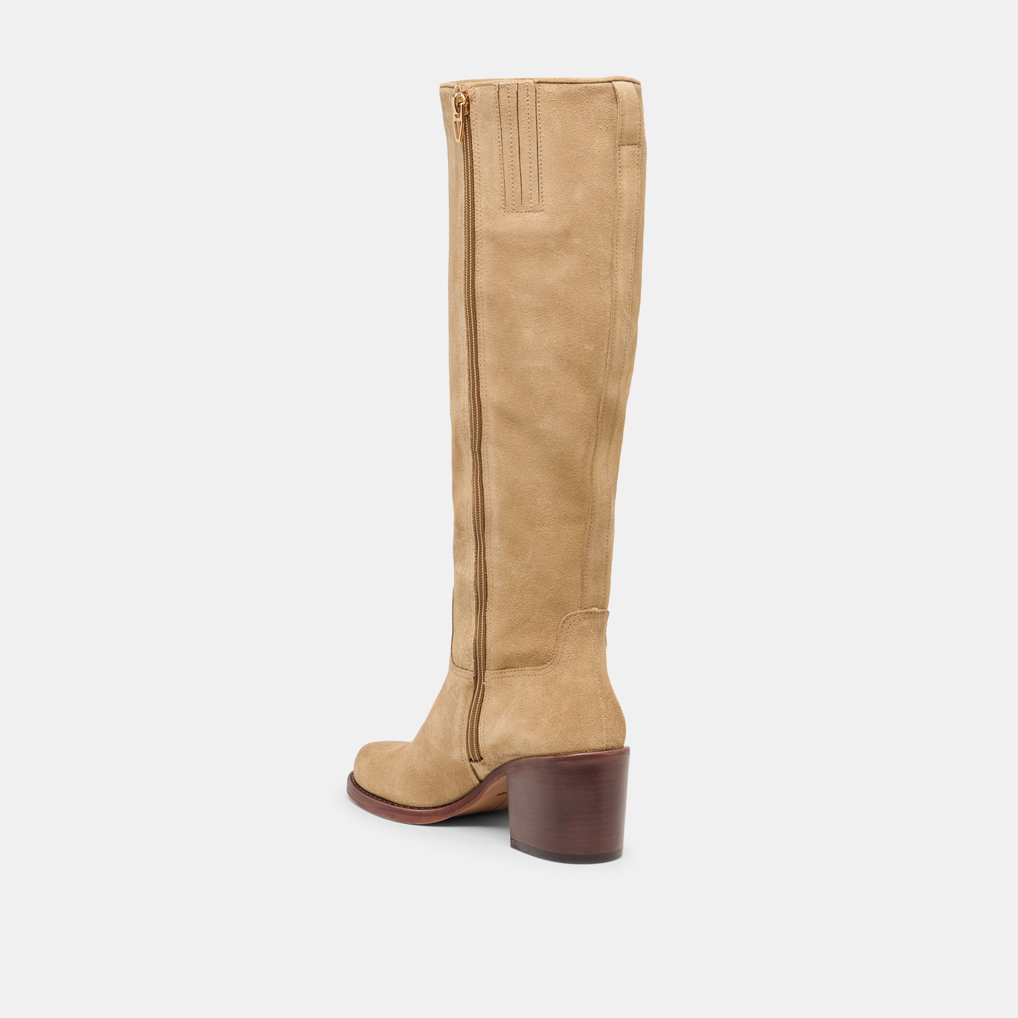 LUCYLE WIDE CALF BOOTS DK TAUPE SUEDE - Image 5