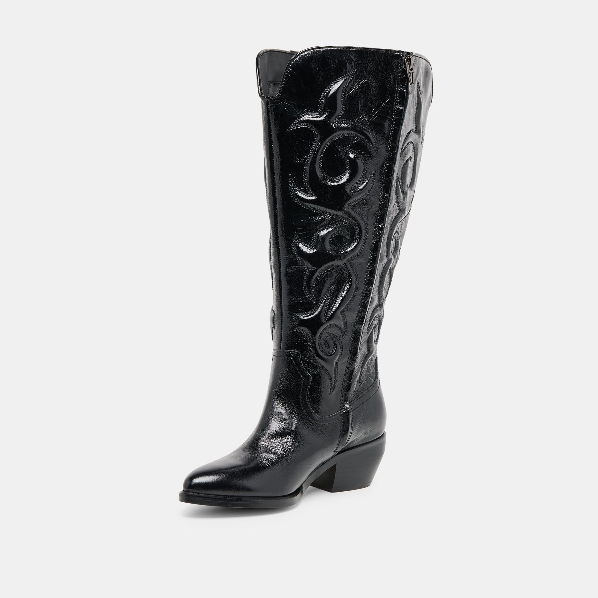 MIRLA EXTRA WIDE CALF BOOTS BLACK LEATHER - Image 5