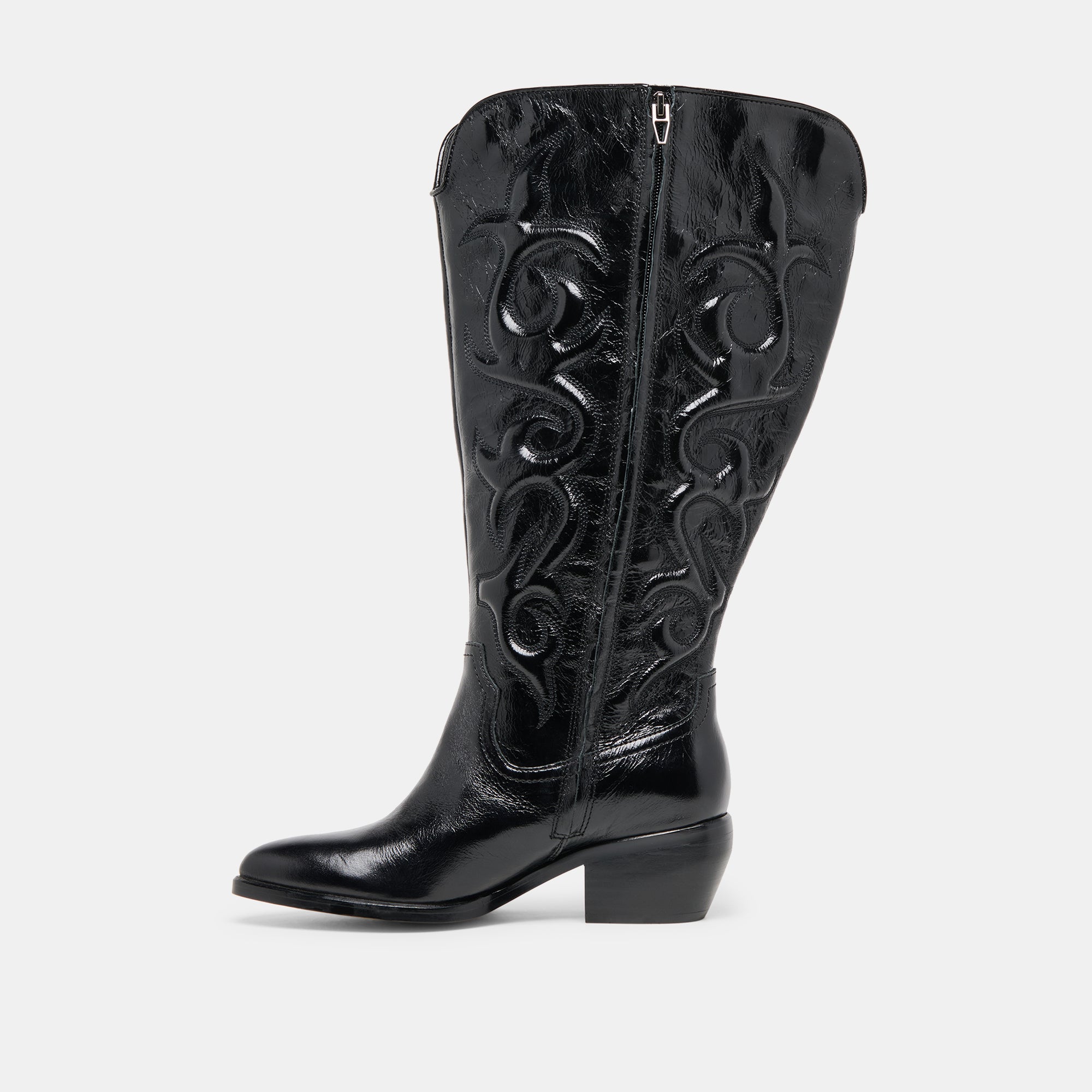 MIRLA EXTRA WIDE CALF BOOTS BLACK LEATHER - Image 7