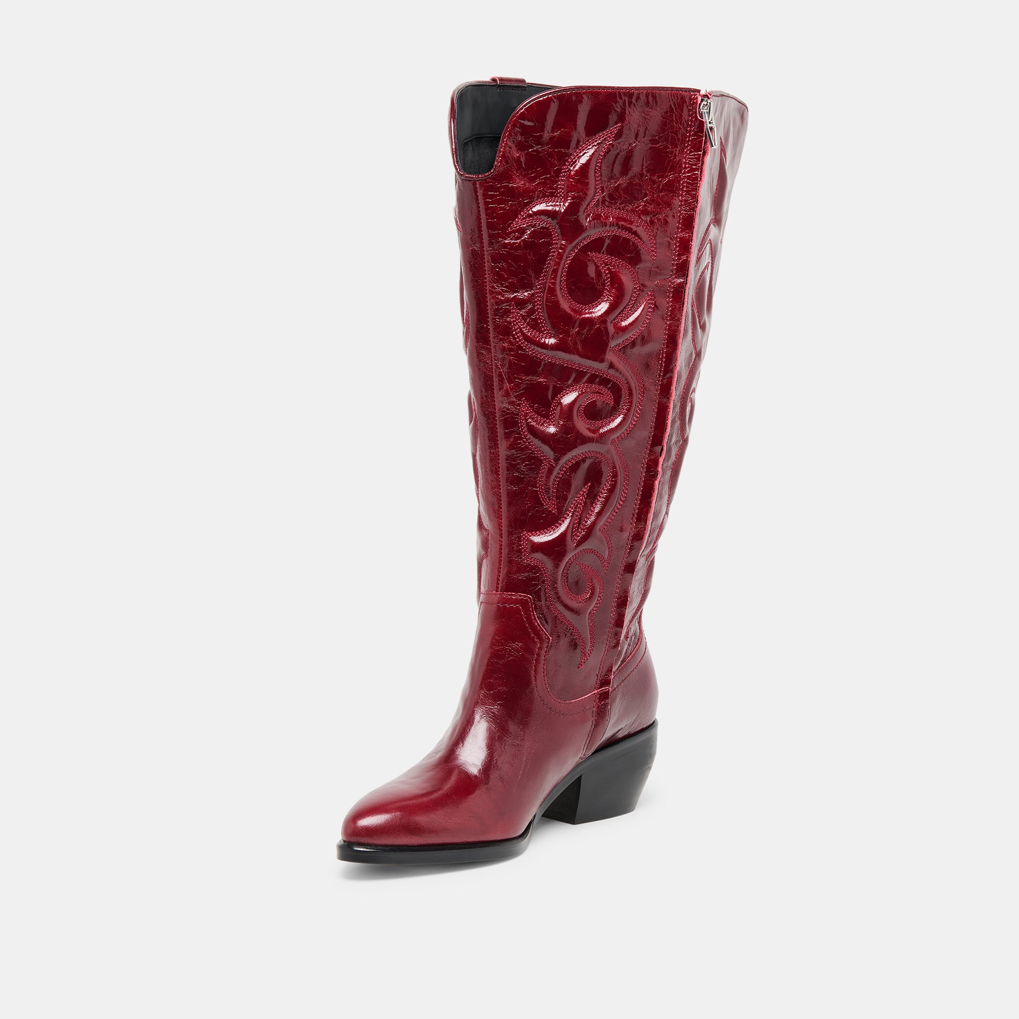 MIRLA EXTRA WIDE CALF BOOTS OXBLOOD LEATHER - Image 4