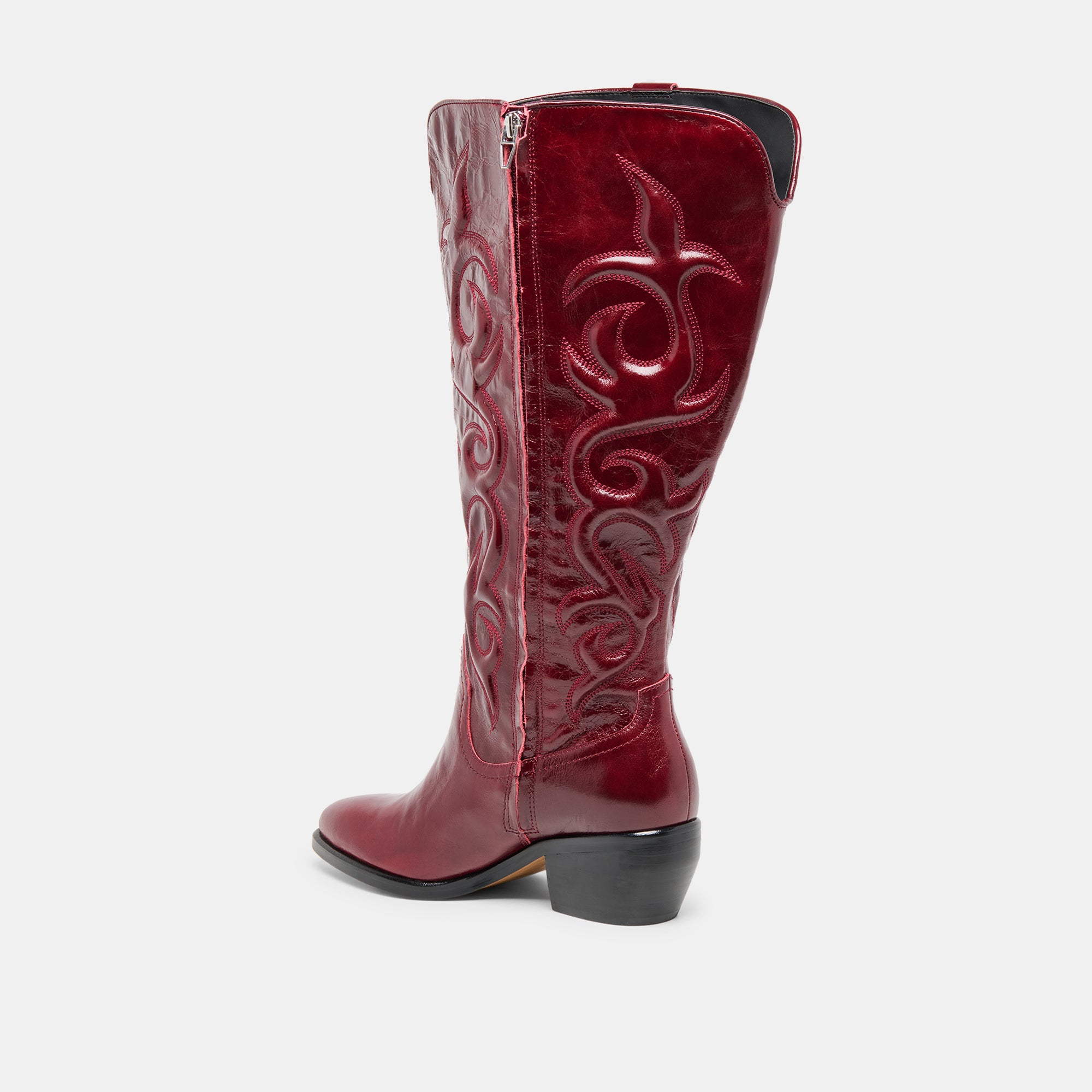 MIRLA EXTRA WIDE CALF BOOTS OXBLOOD LEATHER - Image 5