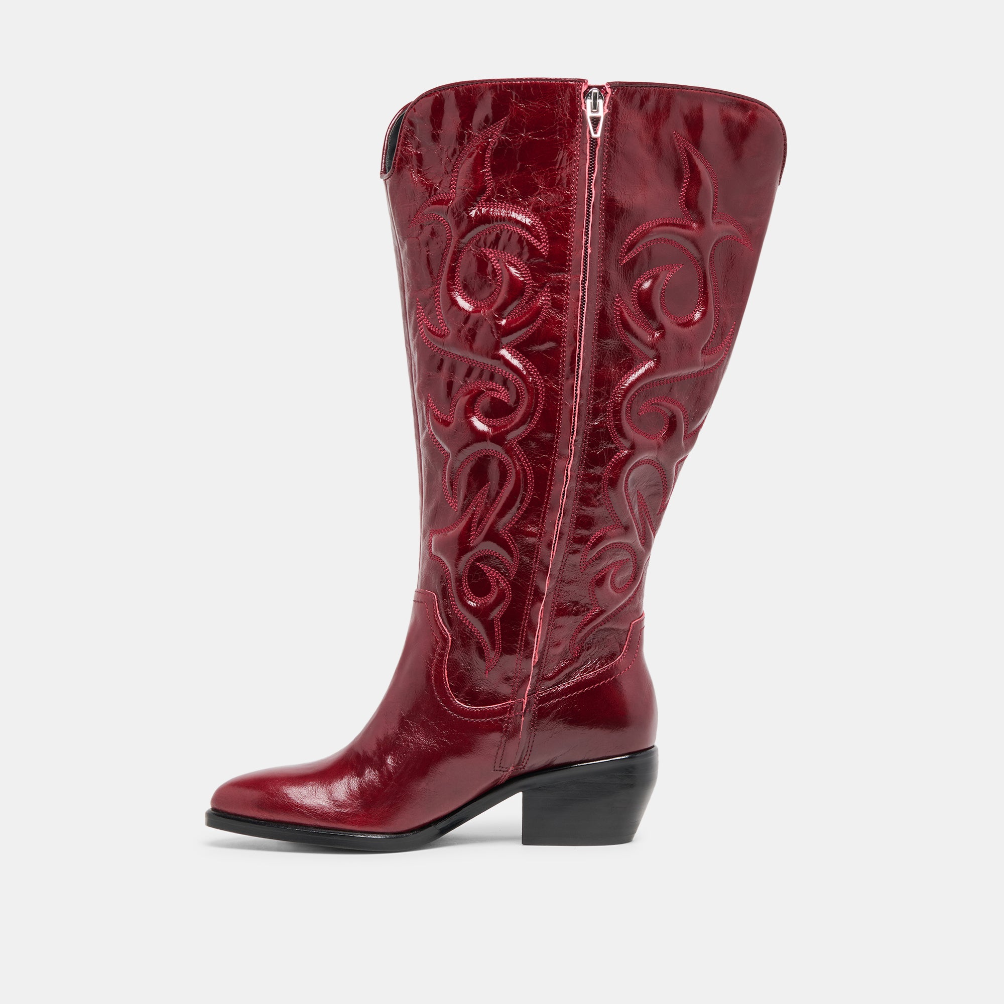 MIRLA EXTRA WIDE CALF BOOTS OXBLOOD LEATHER - Image 6