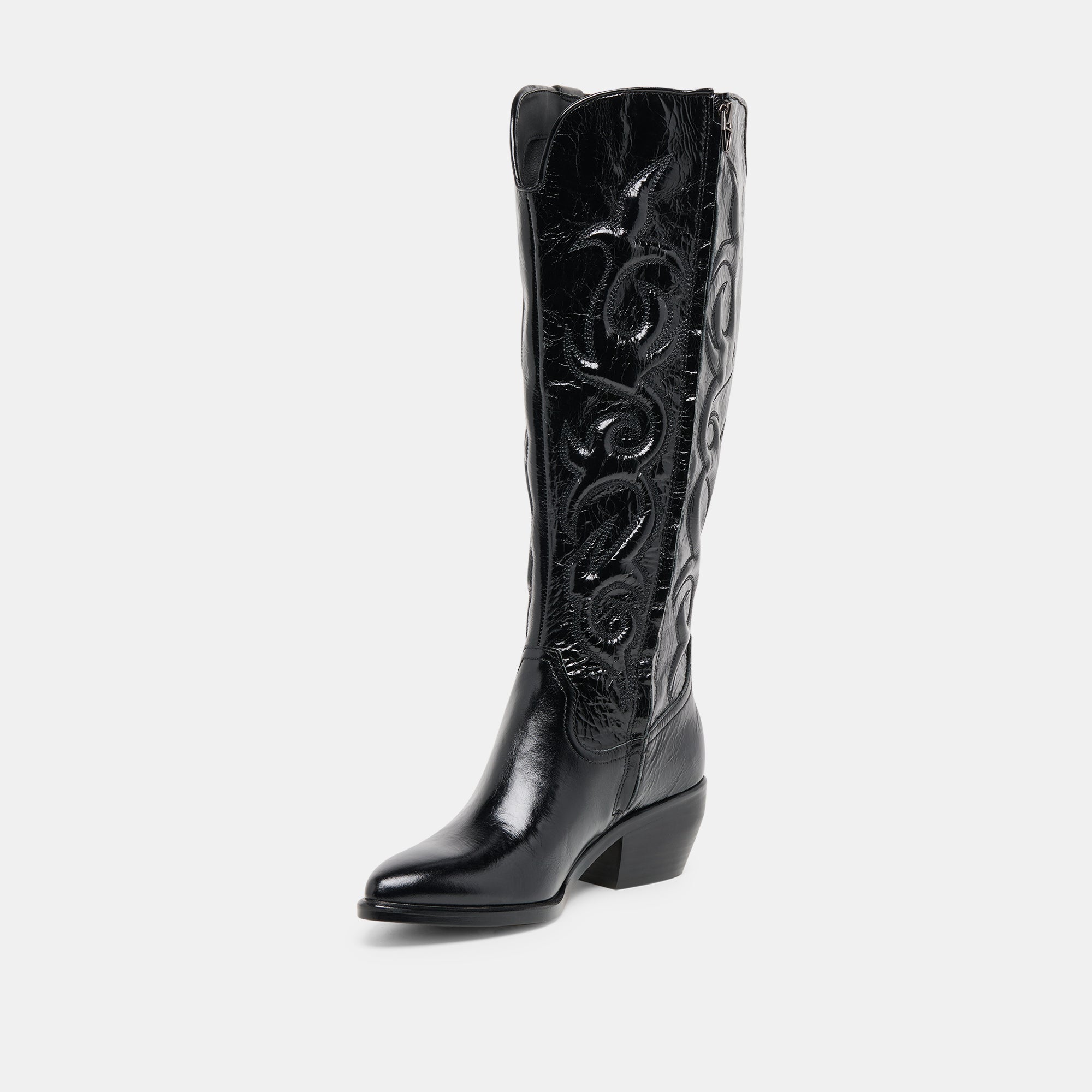 MIRLA WIDE CALF BOOTS BLACK LEATHER - Image 5