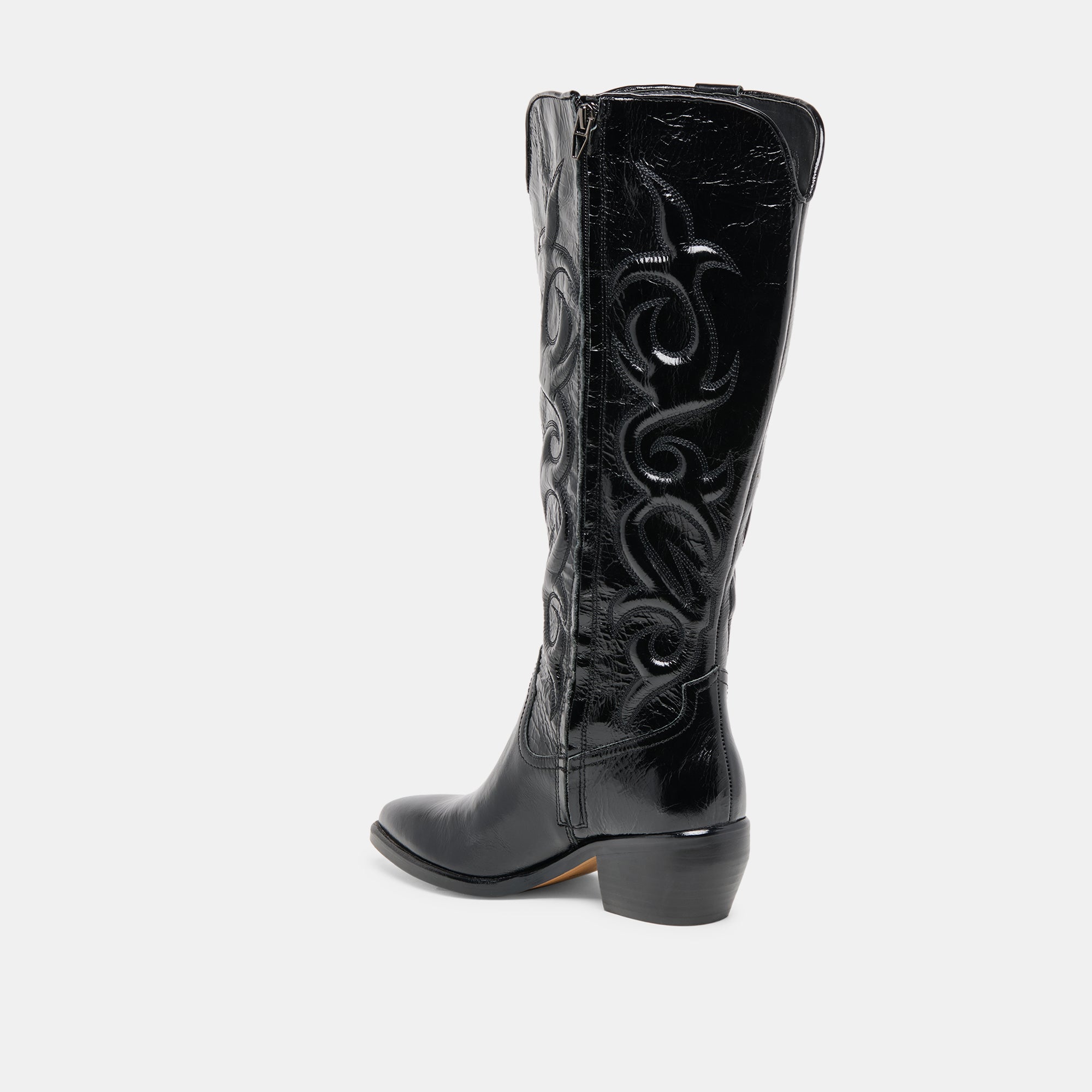 MIRLA WIDE CALF BOOTS BLACK LEATHER - Image 6