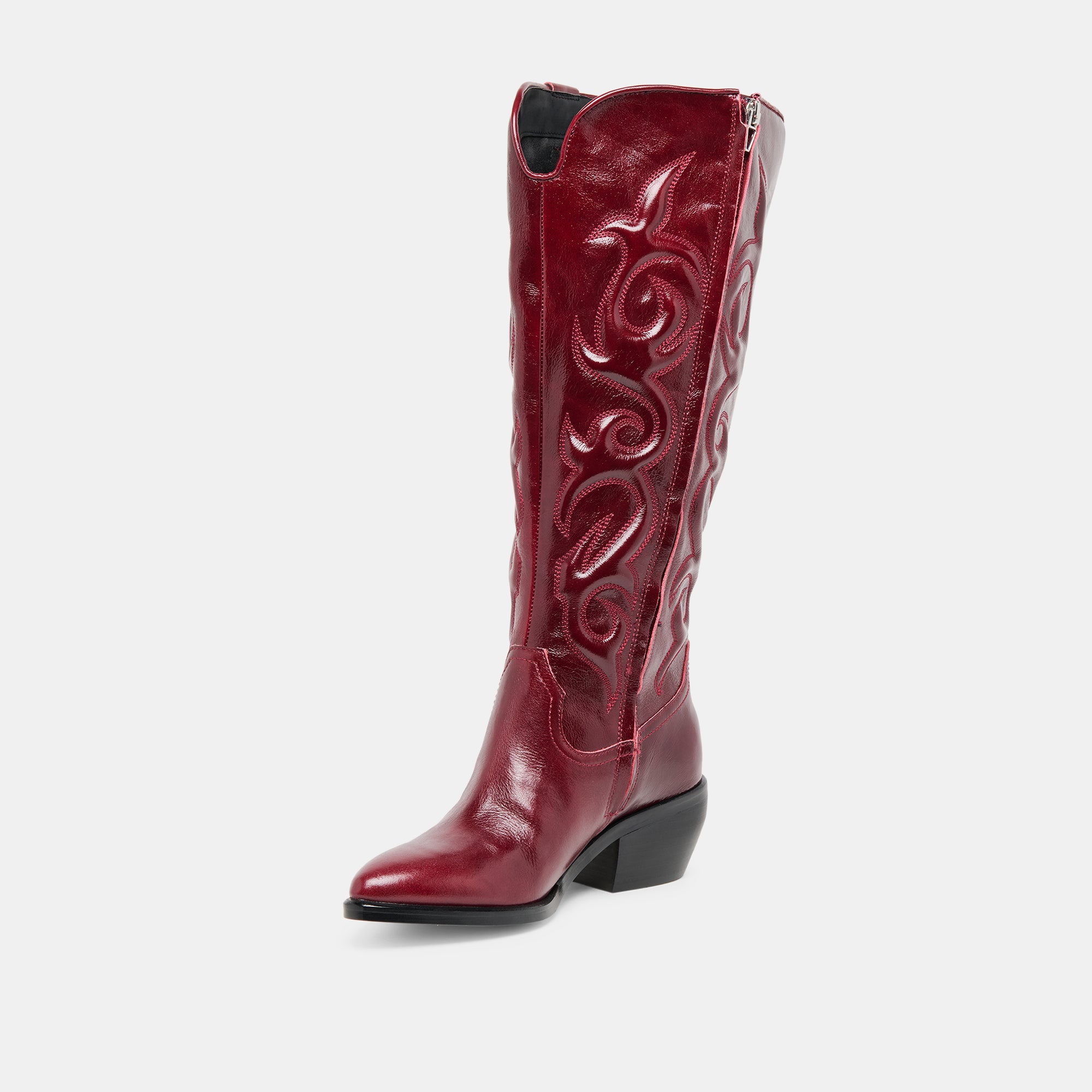 MIRLA WIDE CALF BOOTS OXBLOOD LEATHER - Image 4