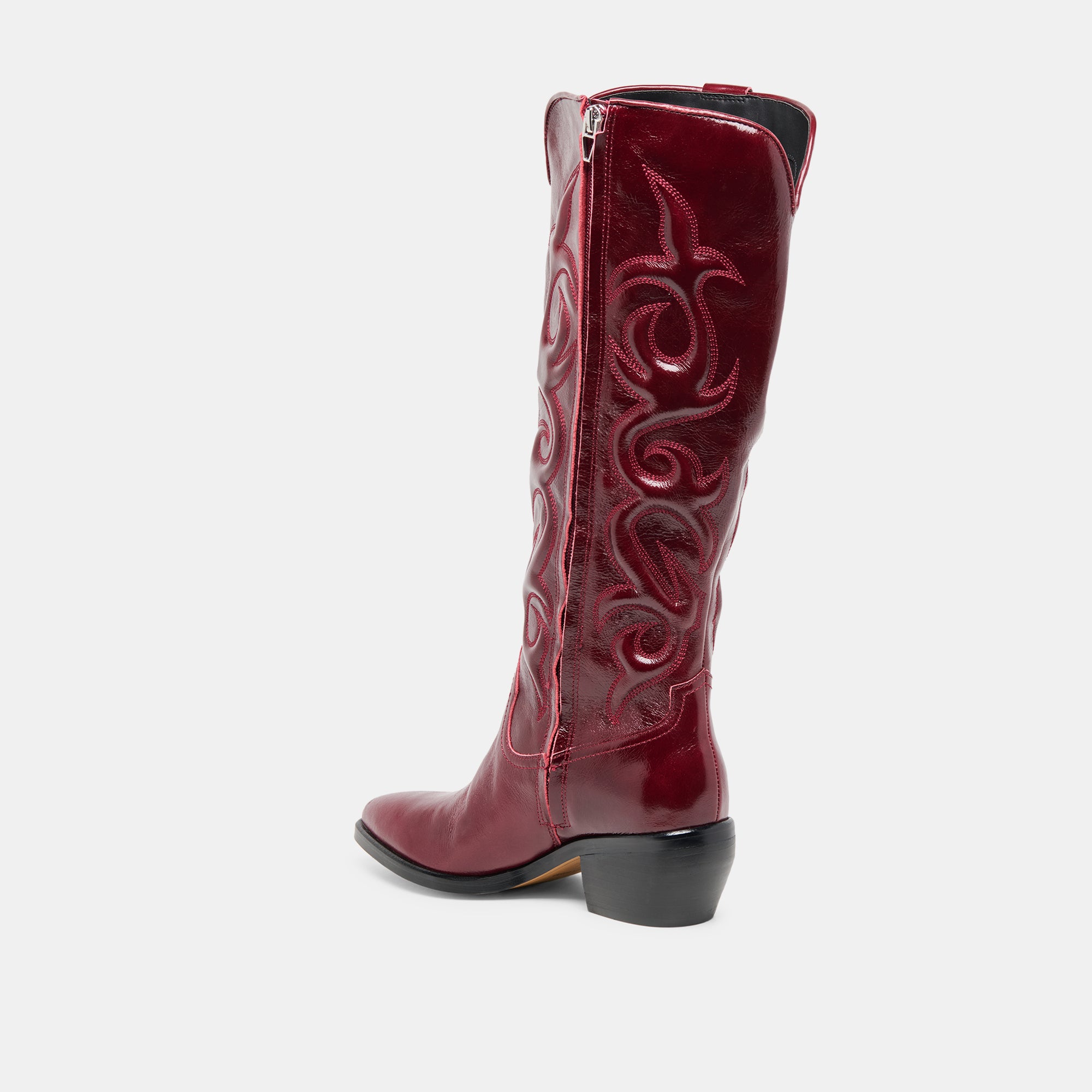 MIRLA WIDE CALF BOOTS OXBLOOD LEATHER - Image 5