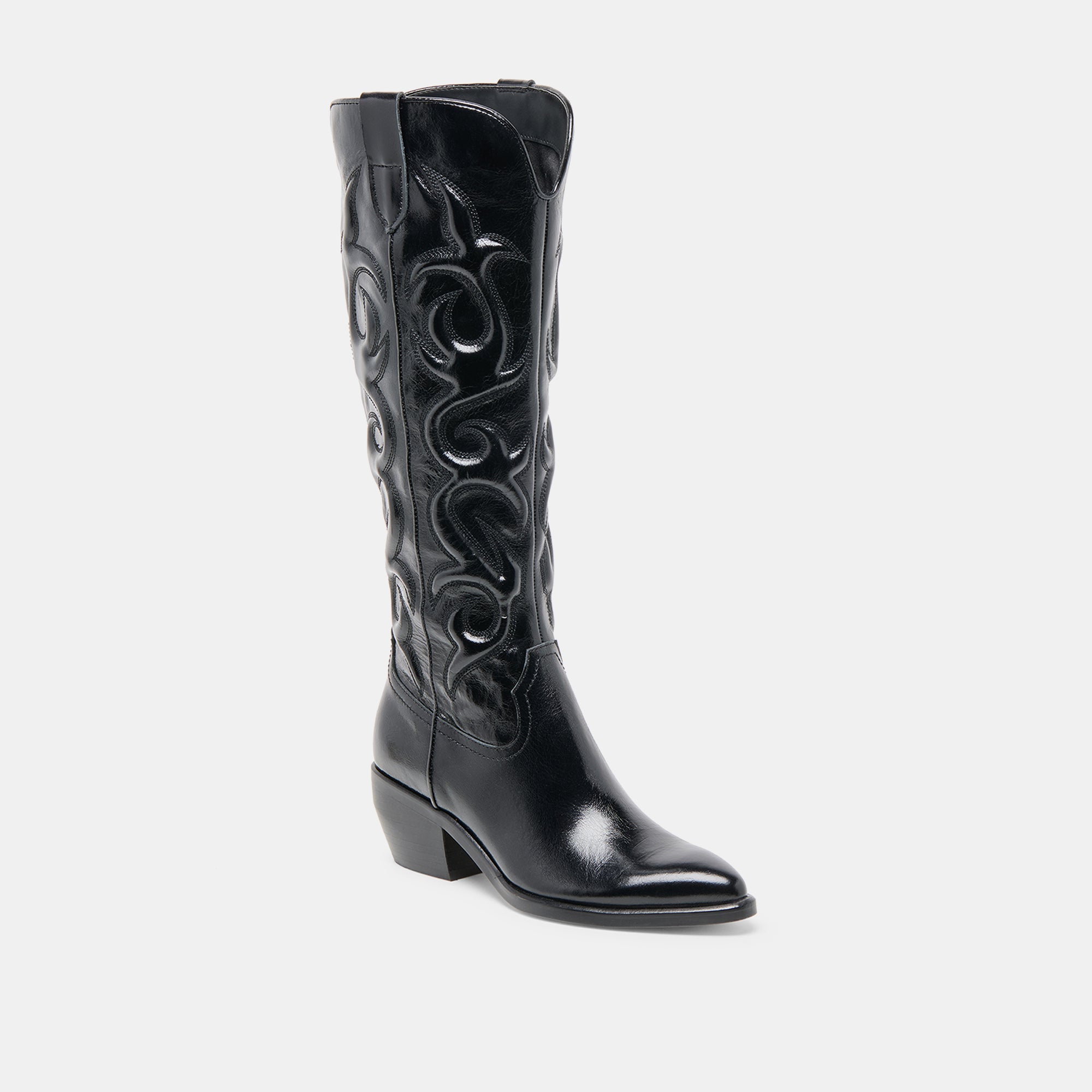 MIRLA EXTRA WIDE CALF BOOTS BLACK LEATHER - Image 3