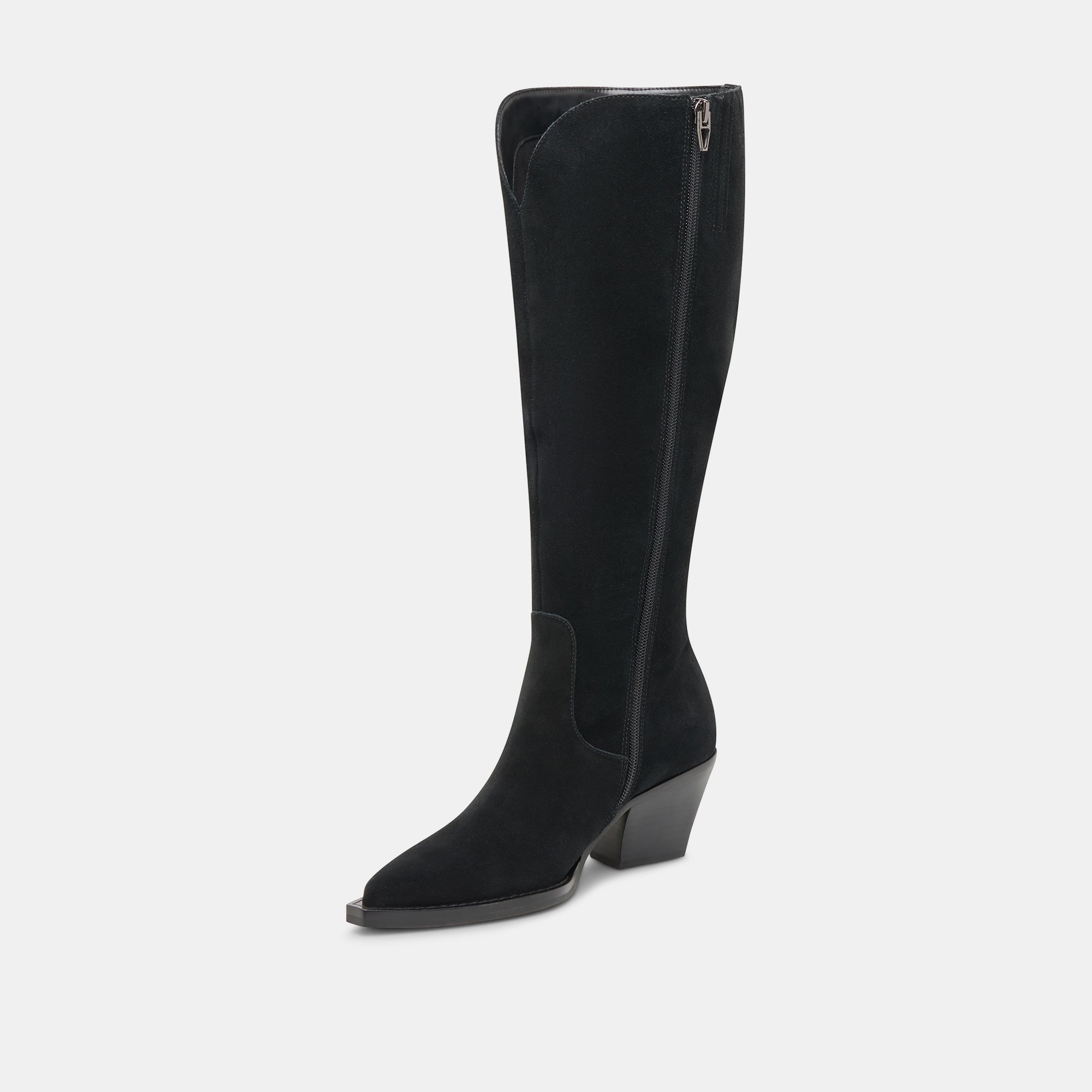 RAJ WIDE CALF BOOTS ONYX SUEDE - Image 14