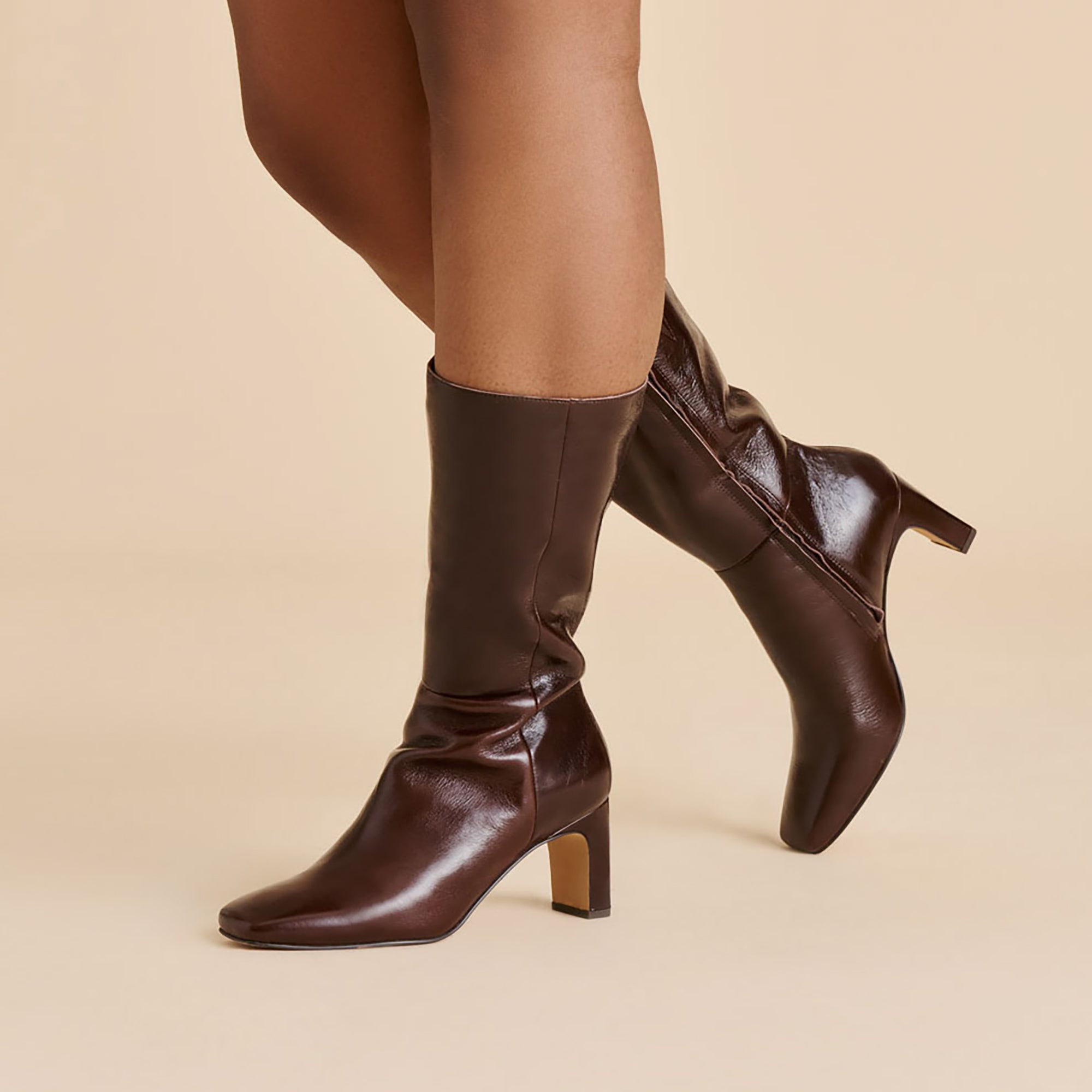 RIGGS WIDE CALF BOOTS CHOCOLATE LEATHER - Image 4