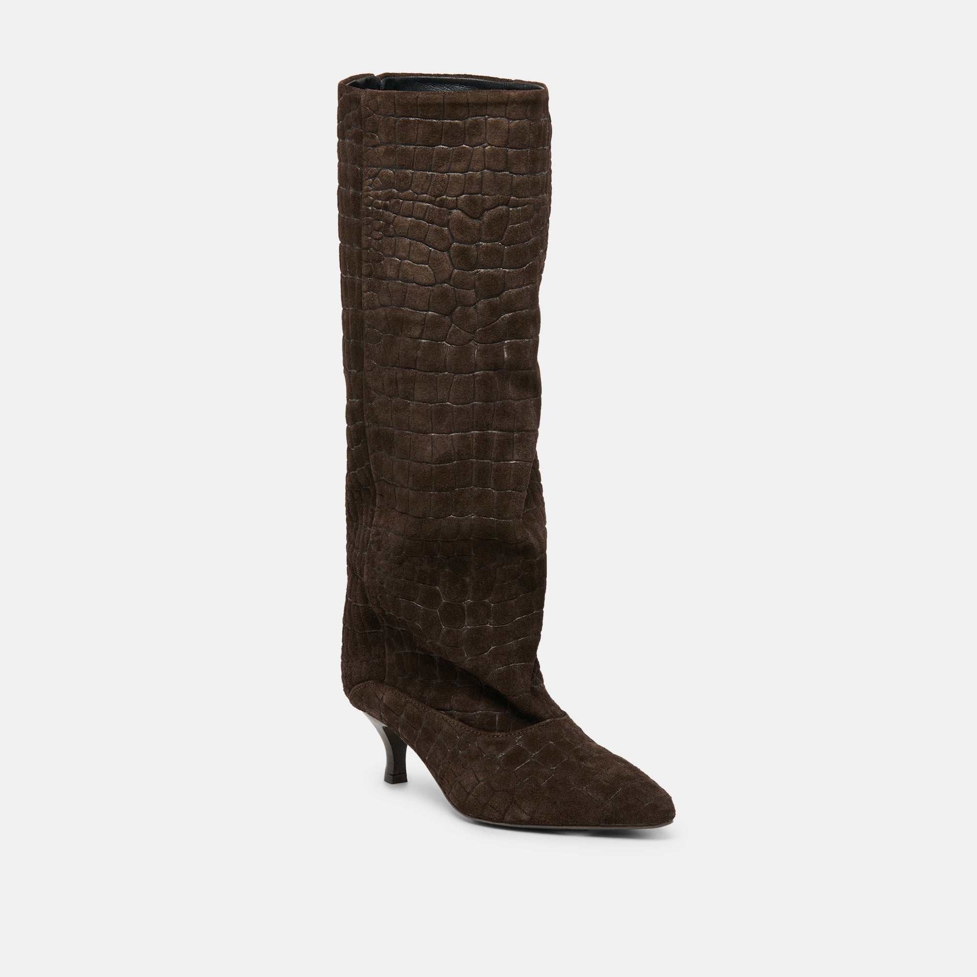 ROXLA BOOTS DK CHOCOLATE CROCO EMBOSSED LEATHER - Image 2
