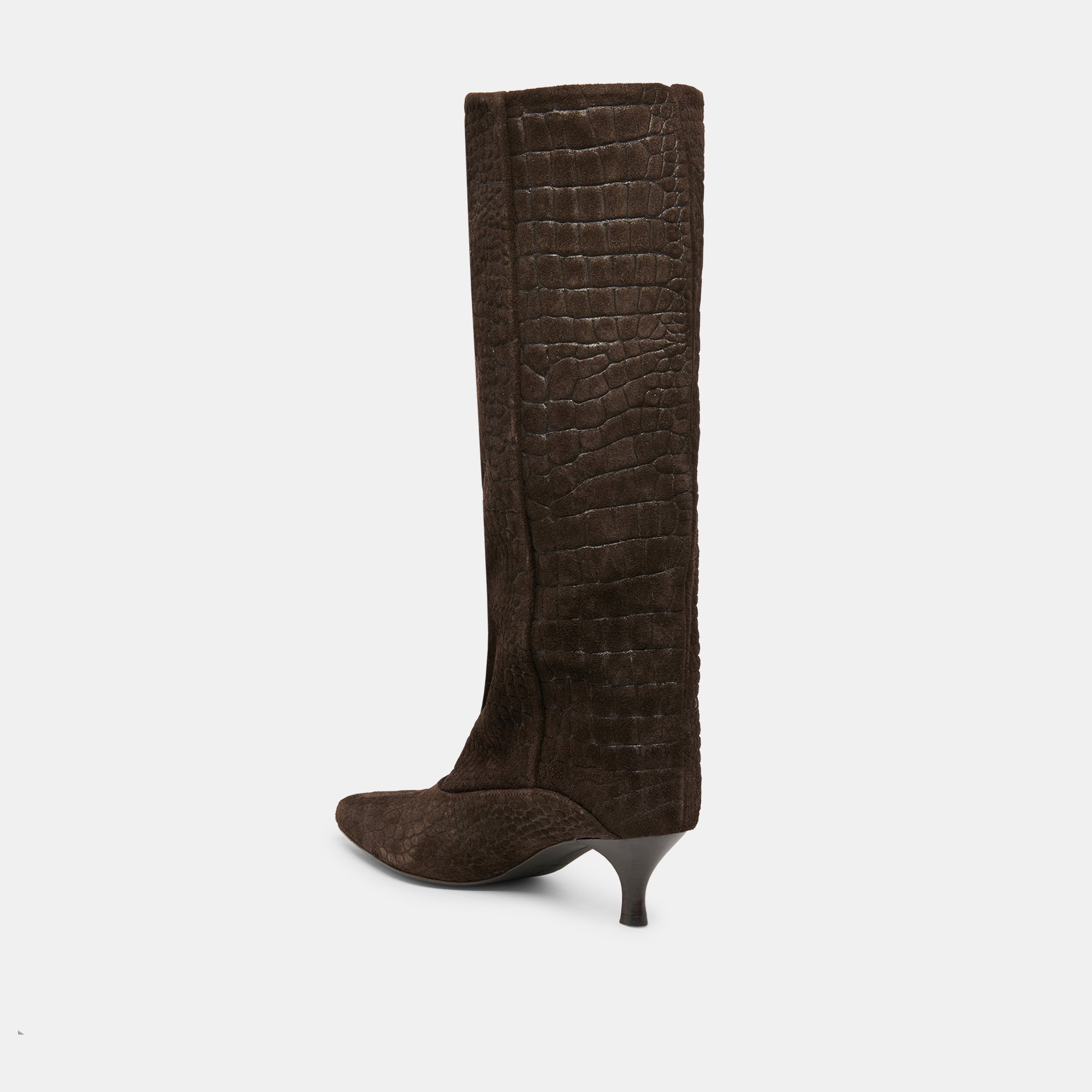 ROXLA BOOTS DK CHOCOLATE CROCO EMBOSSED LEATHER - Image 4