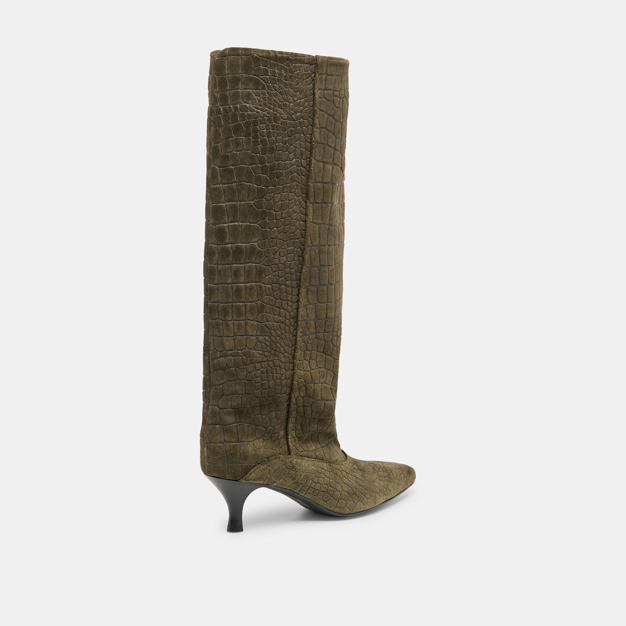 ROXLA BOOTS OLIVE CROCO EMBOSSED LEATHER - Image 5