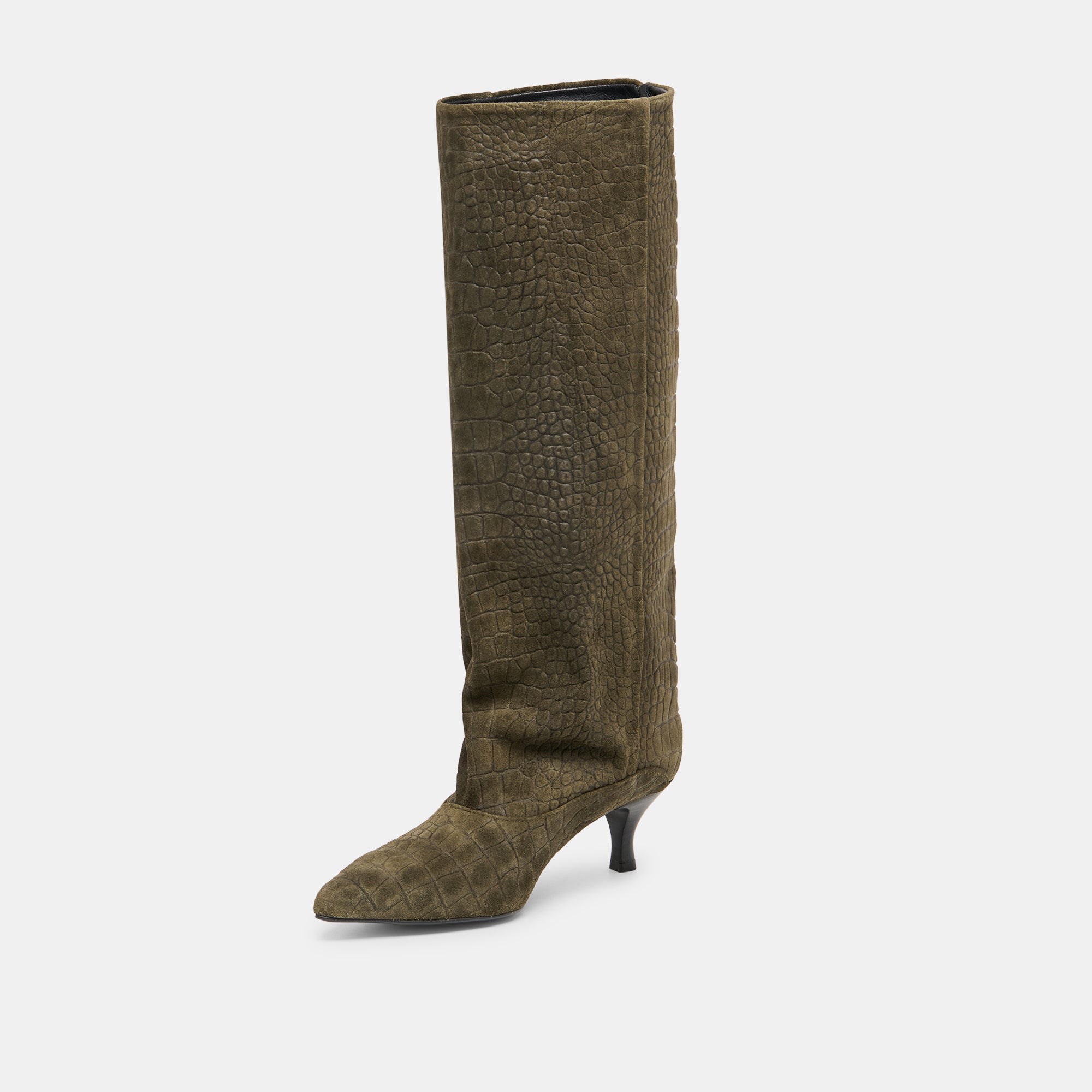 ROXLA BOOTS OLIVE CROCO EMBOSSED LEATHER - Image 7