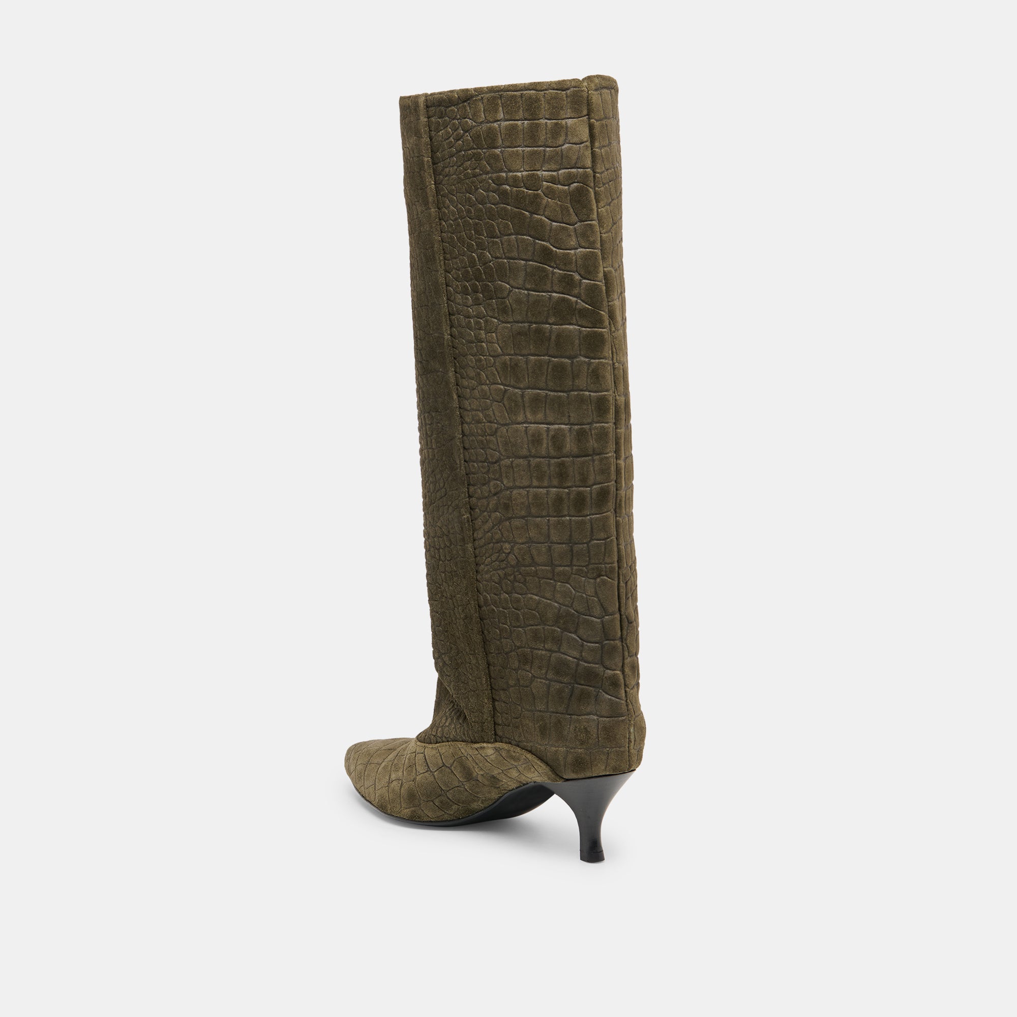 ROXLA BOOTS OLIVE CROCO EMBOSSED LEATHER - Image 8