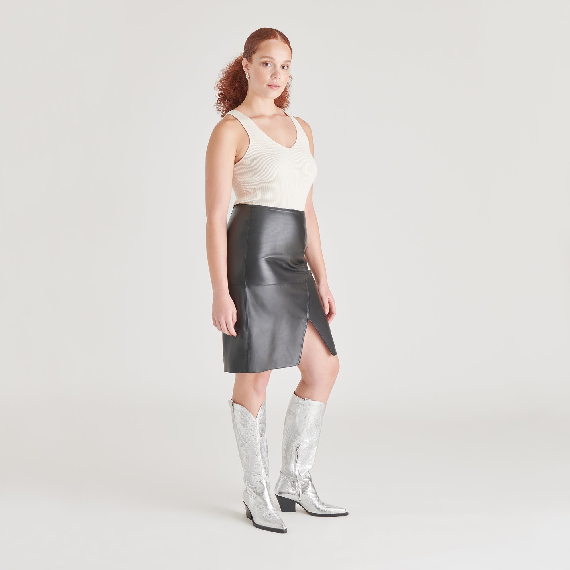 RYATT BOOTS SILVER DISTRESSED LEATHER - Image 9