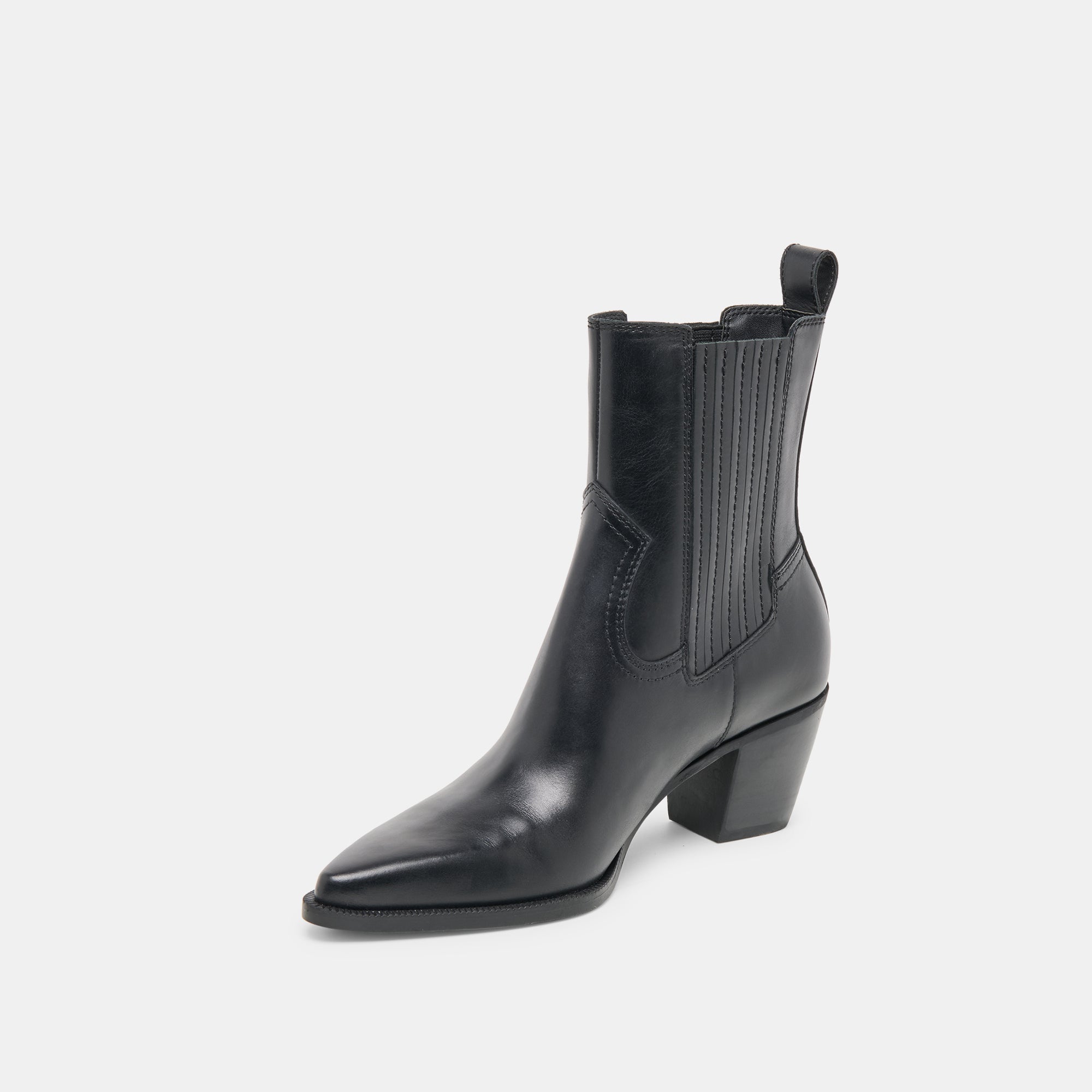 SLIM BOOTIES BLACK LEATHER - Image 7