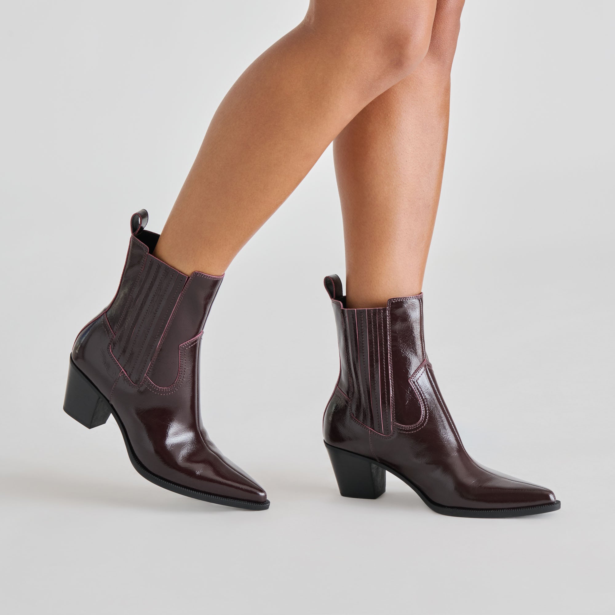 SLIM BOOTIES MULBERRY CRINKLE PATENT - Image 4