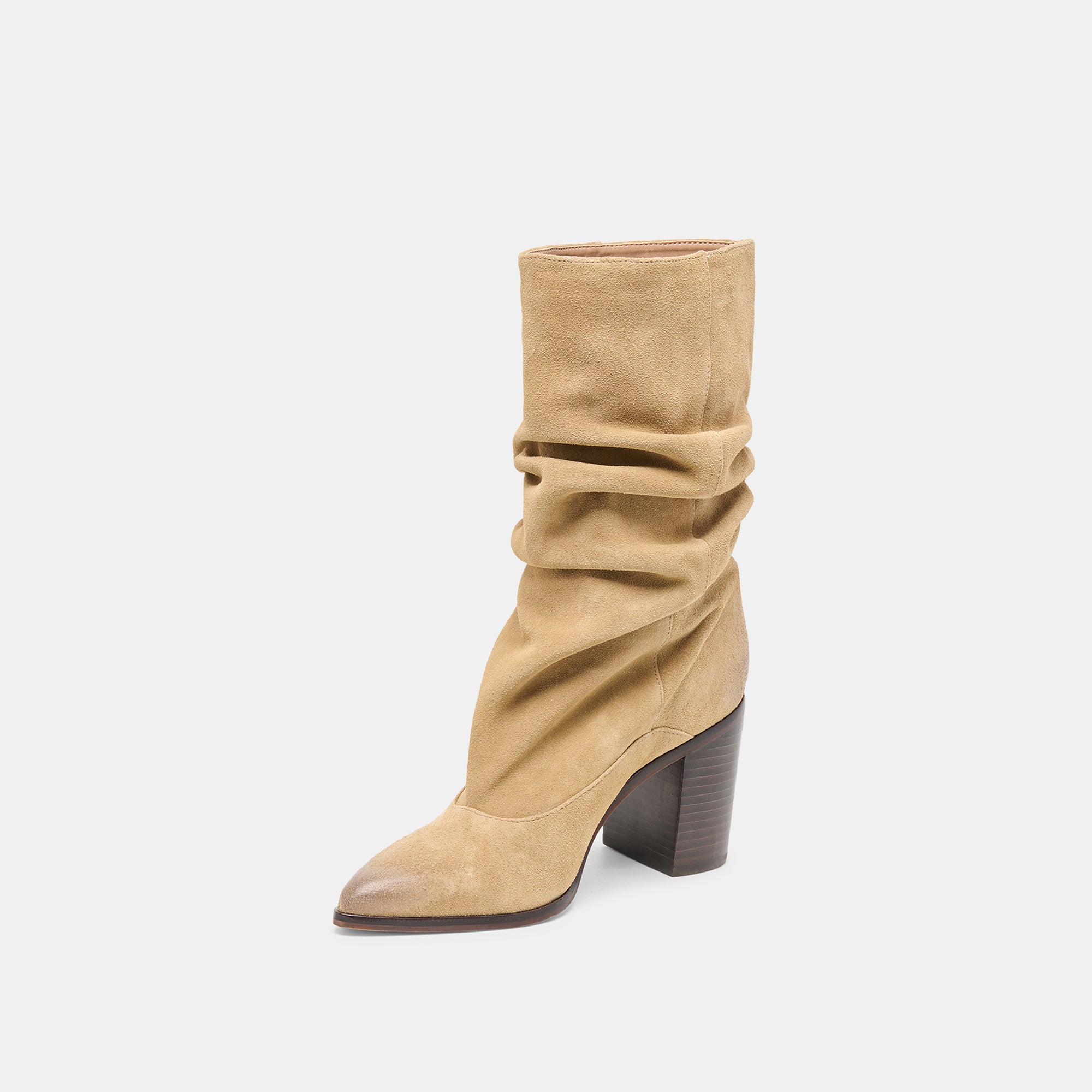 TALINA WIDE CALF BOOTS DK TAUPE SUEDE - Image 6