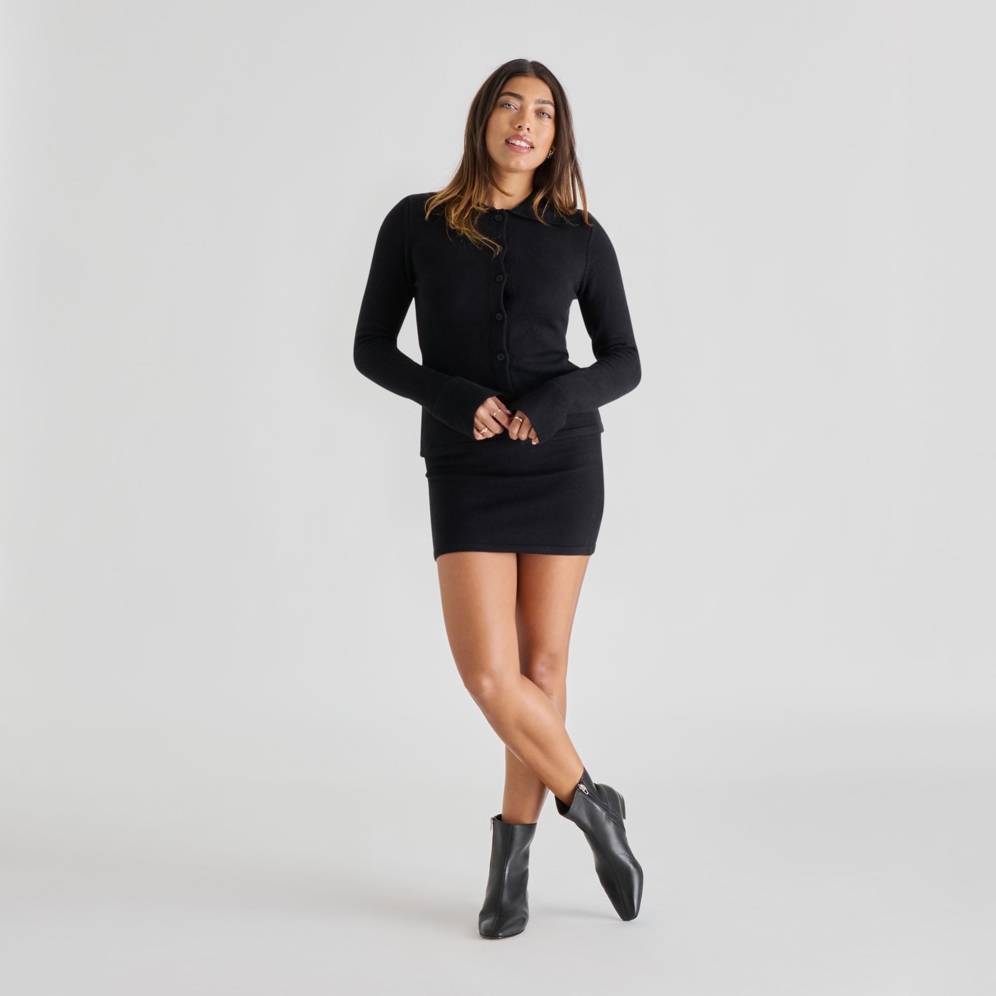 TARINE BOOTIES BLACK LEATHER - Image 6