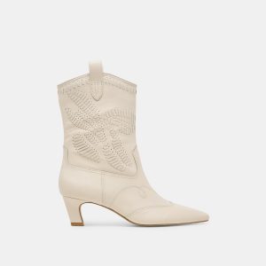TAVLA BOOTS OFF WHITE LEATHER