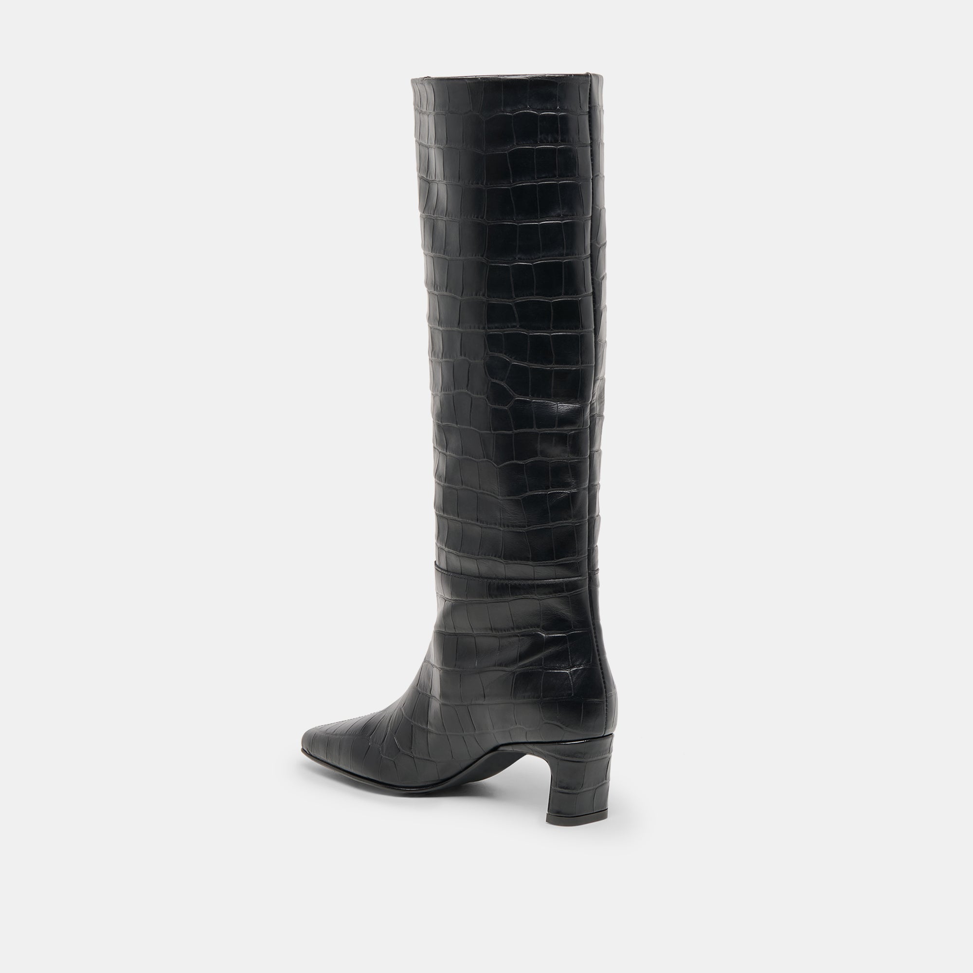 TRIXI BOOTS NOIR CROCO EMBOSSED LEATHER - Image 8
