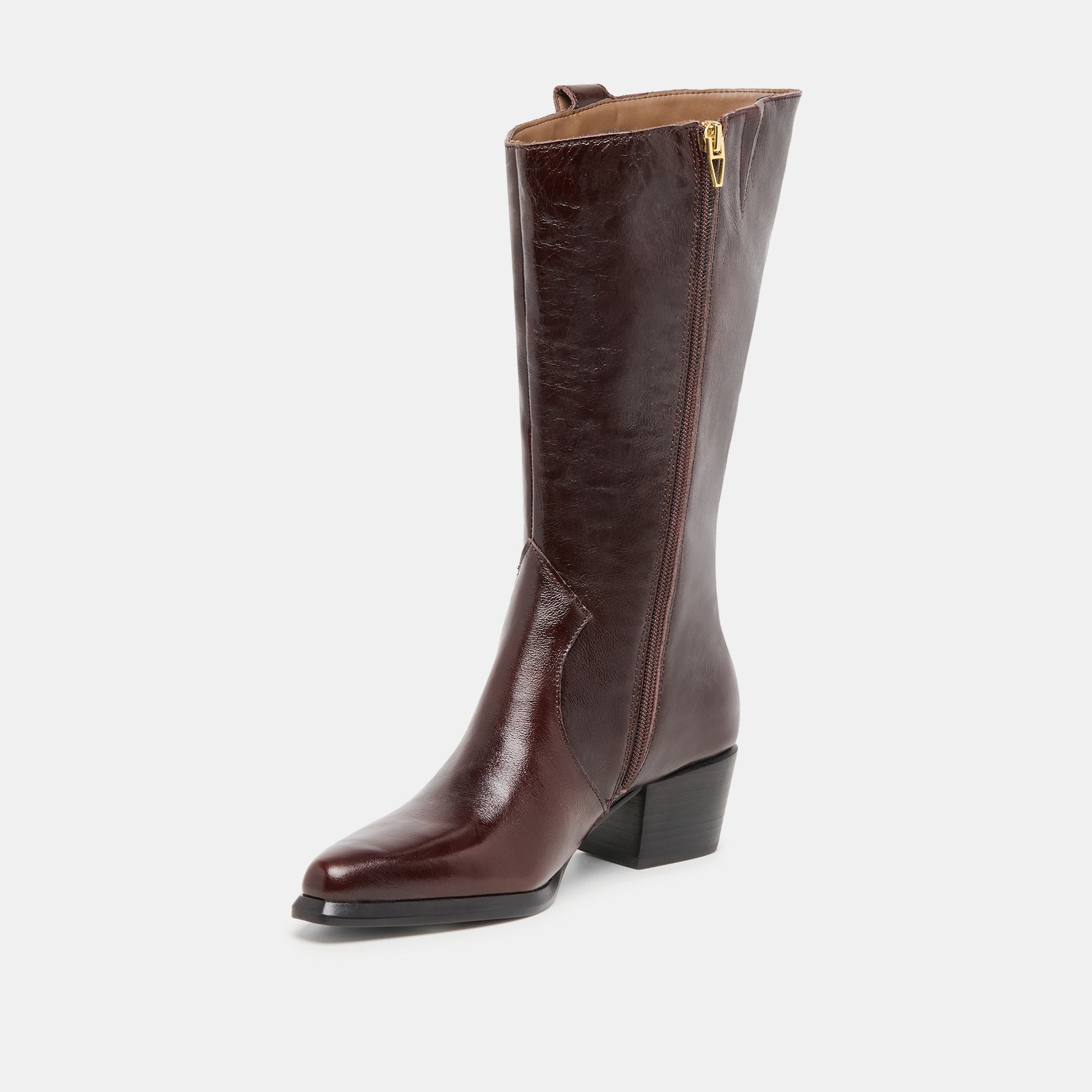 VERN WIDE CALF BOOTS CHOCOLATE LEATHER - Image 5