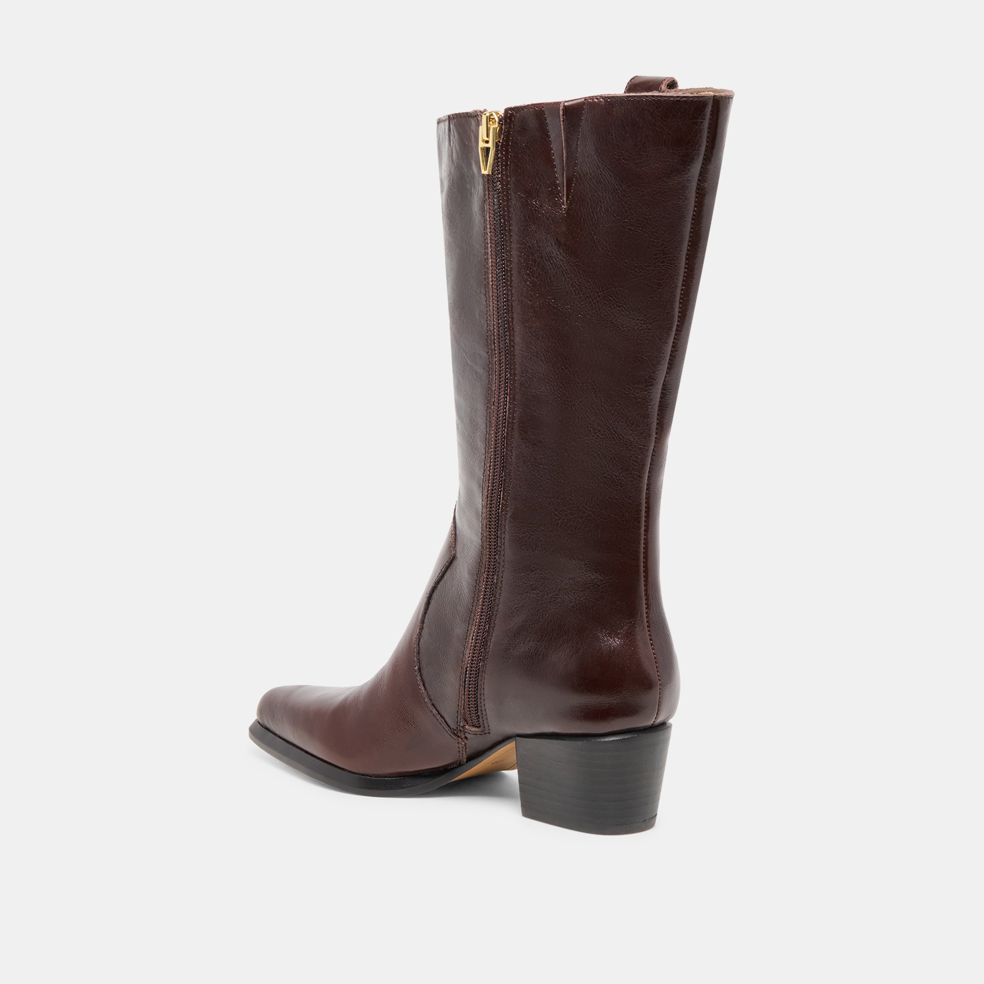 VERN WIDE CALF BOOTS CHOCOLATE LEATHER - Image 6
