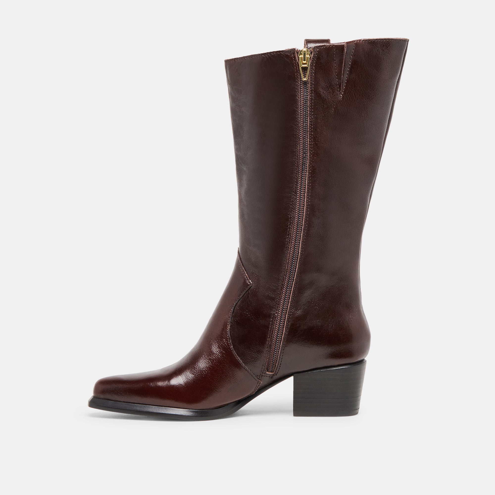 VERN WIDE CALF BOOTS CHOCOLATE LEATHER - Image 7