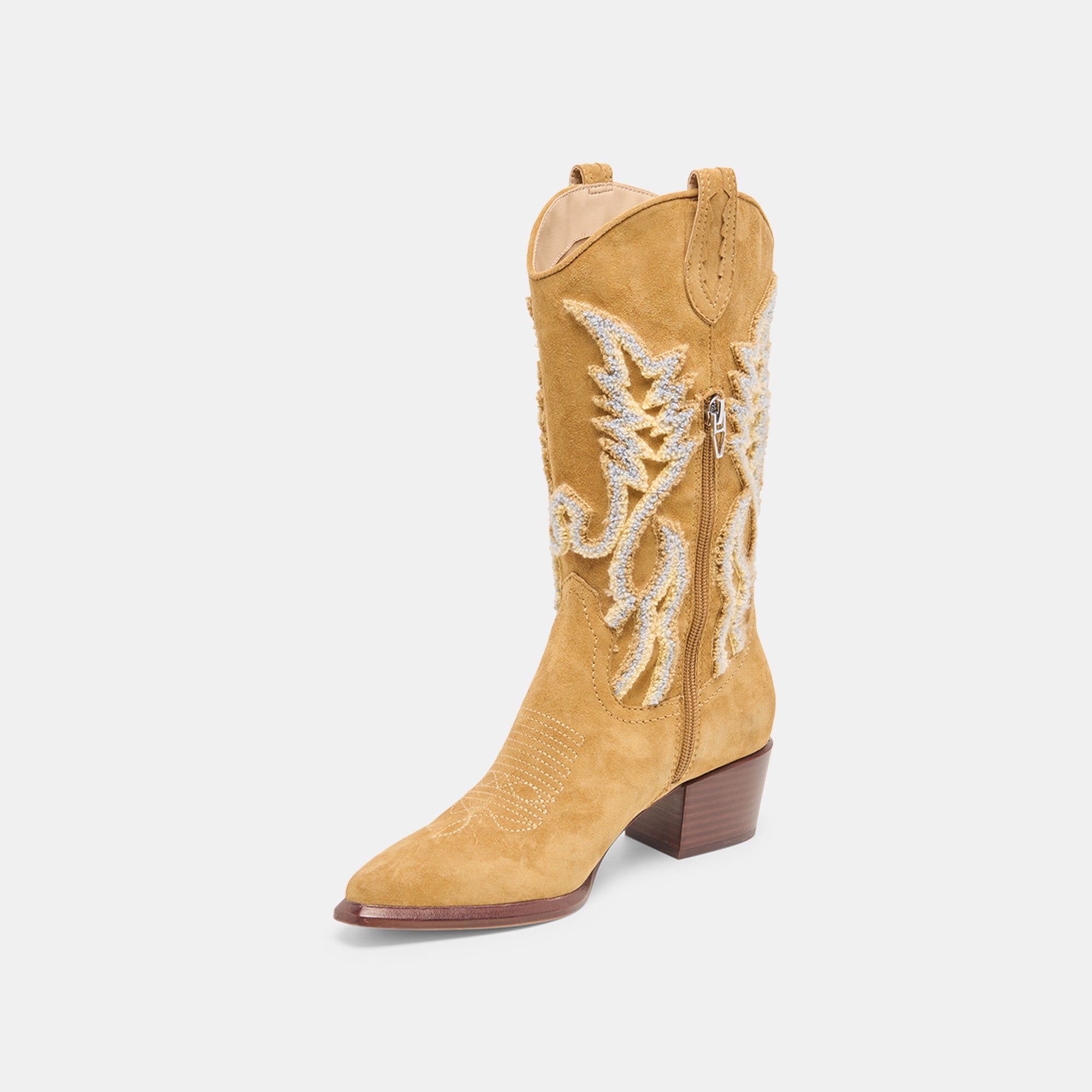 VILA BOOTS CARAMEL SUEDE - Image 6