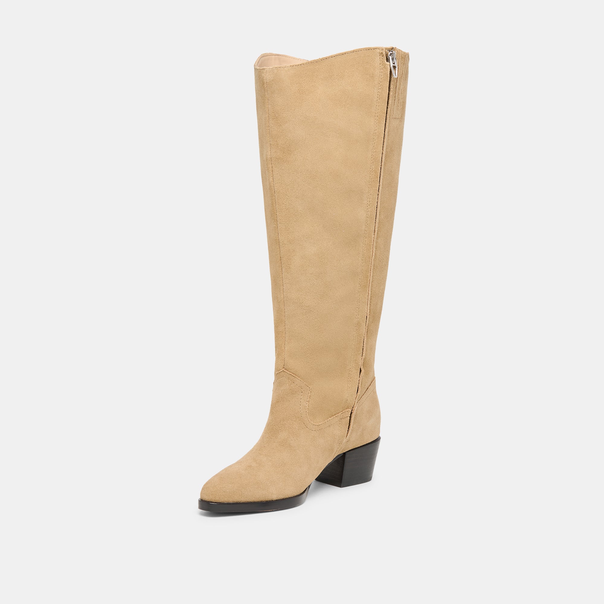 VIRONA H2O EXTRA WIDE CALF BOOTS DK TAUPE SUEDE - Image 5