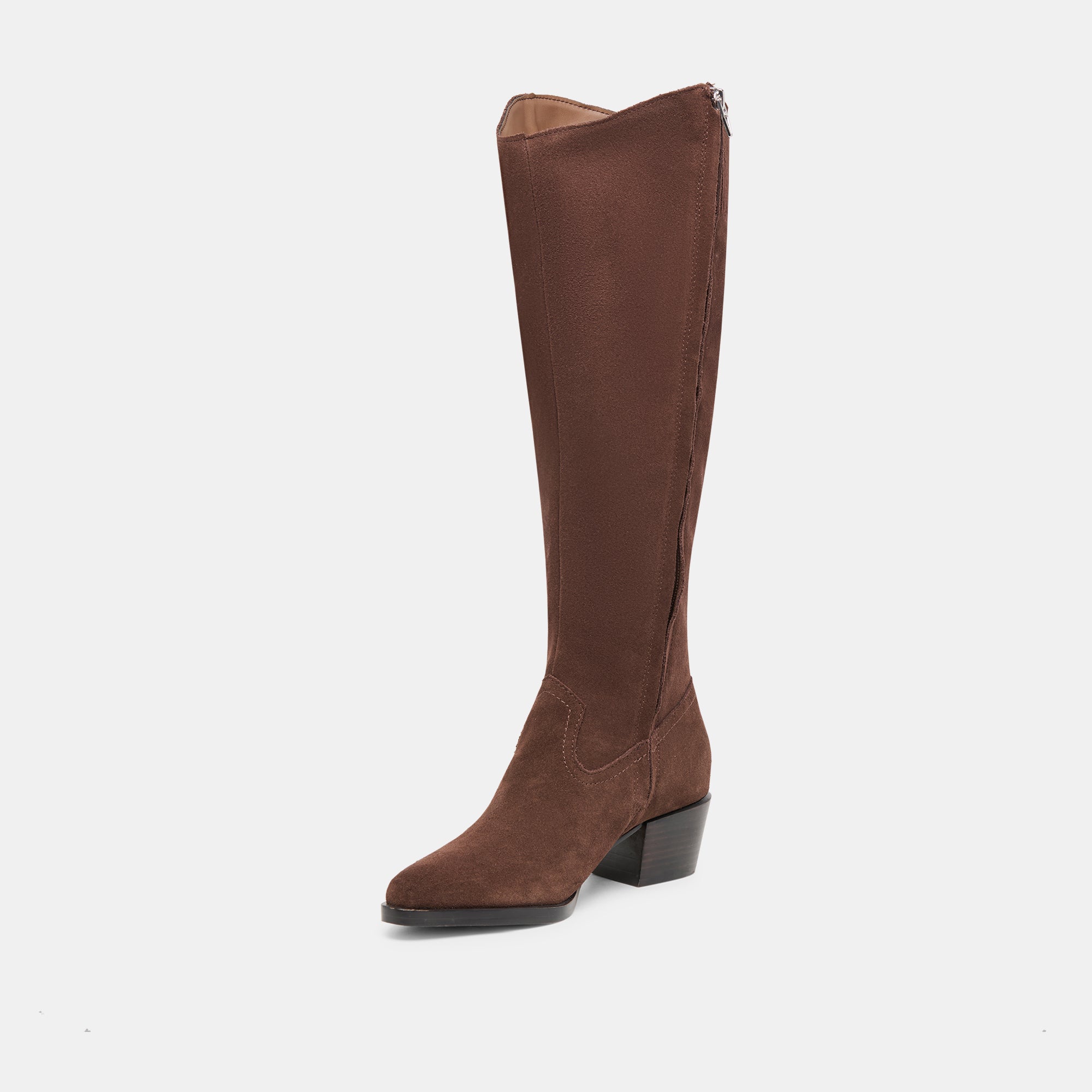 VIRONA H2O WIDE CALF BOOTS DK BROWN SUEDE - Image 4
