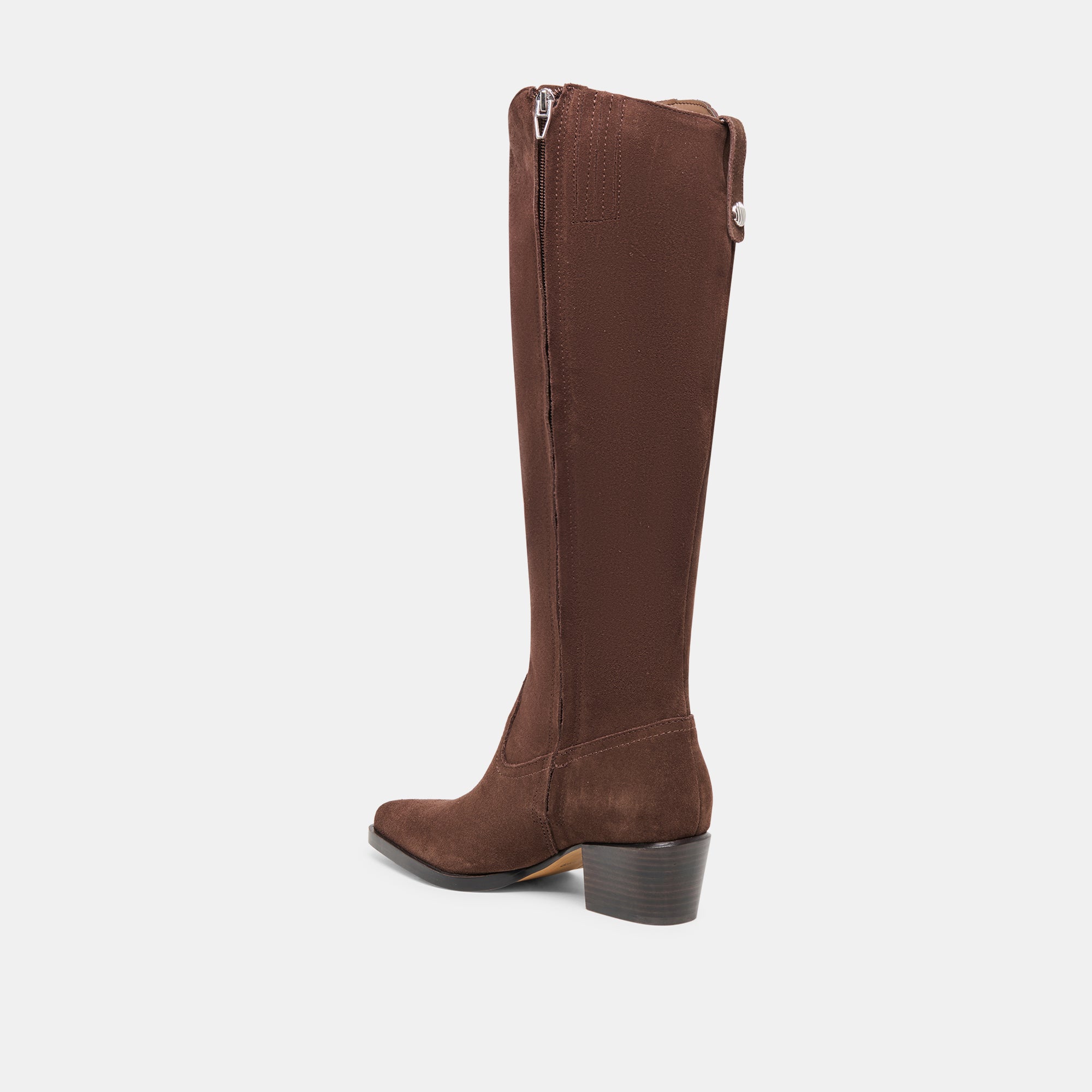 VIRONA H2O WIDE CALF BOOTS DK BROWN SUEDE - Image 5