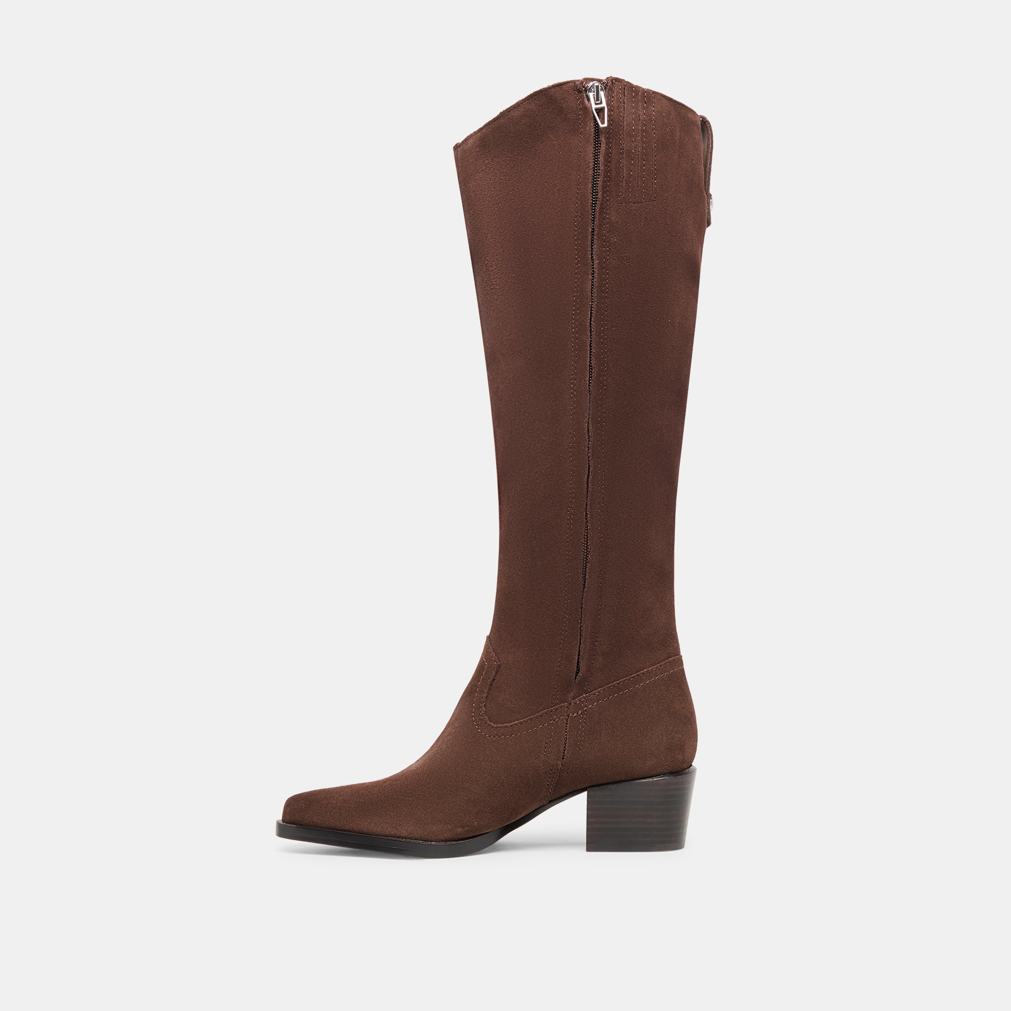 VIRONA H2O WIDE CALF BOOTS DK BROWN SUEDE - Image 6
