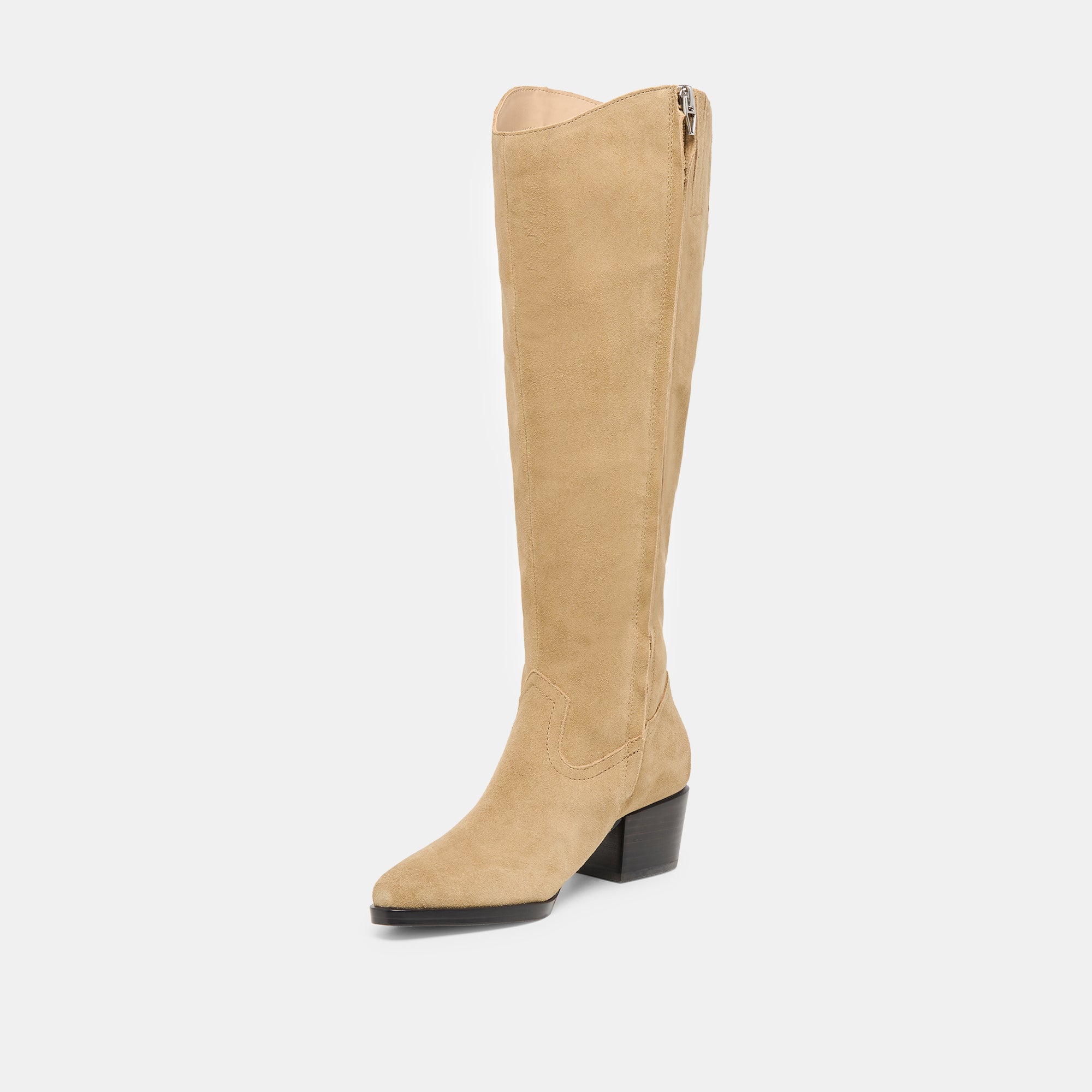 VIRONA H2O WIDE CALF BOOTS DK TAUPE SUEDE - Image 5